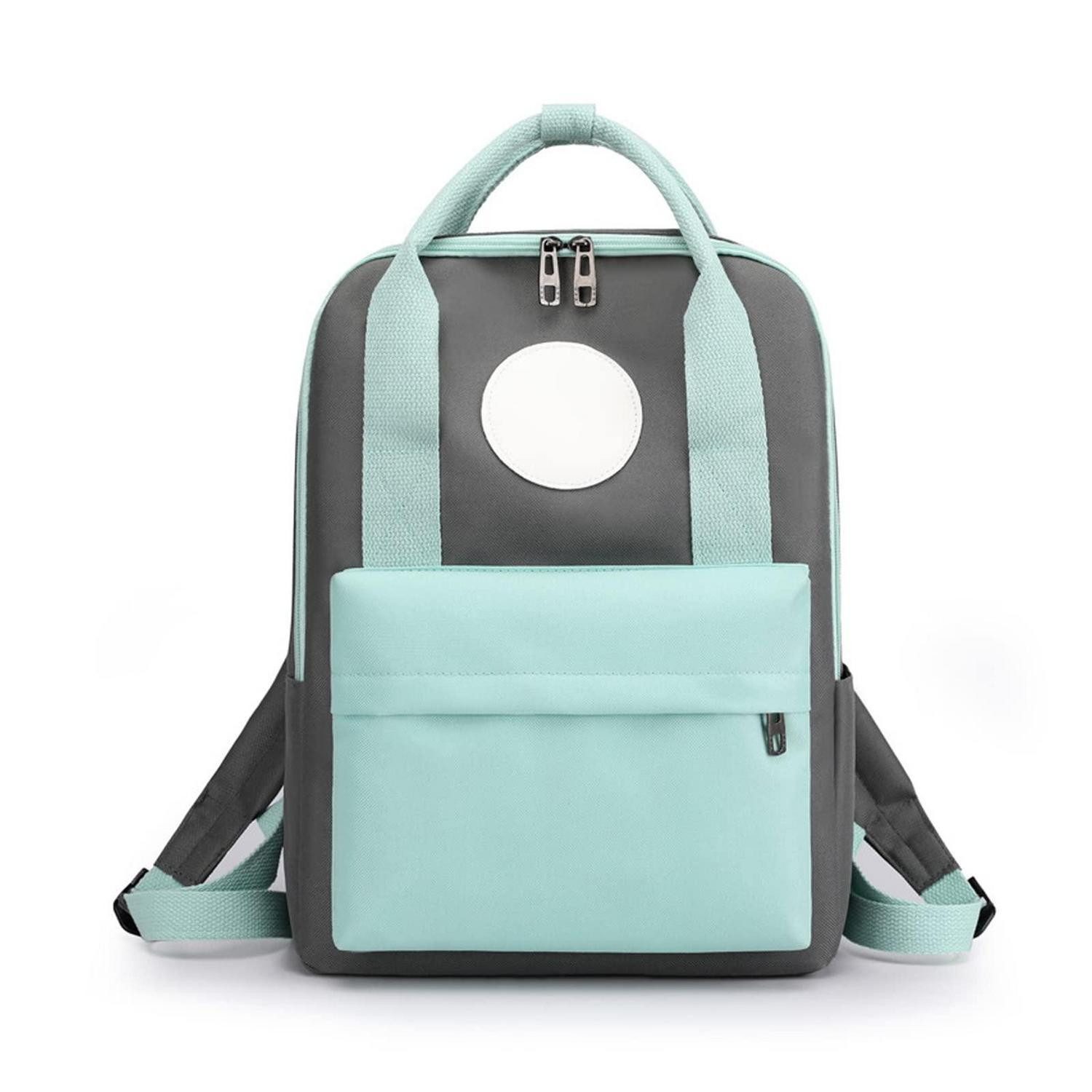 LuxusKollektion Schulranzen Kinderrucksack Grau Grün L