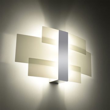 etc-shop Wandleuchte, Leuchtmittel nicht inklusive, Wandlampe im Chromdesign Wandleuchten Wohnraumleuchte, Stahl