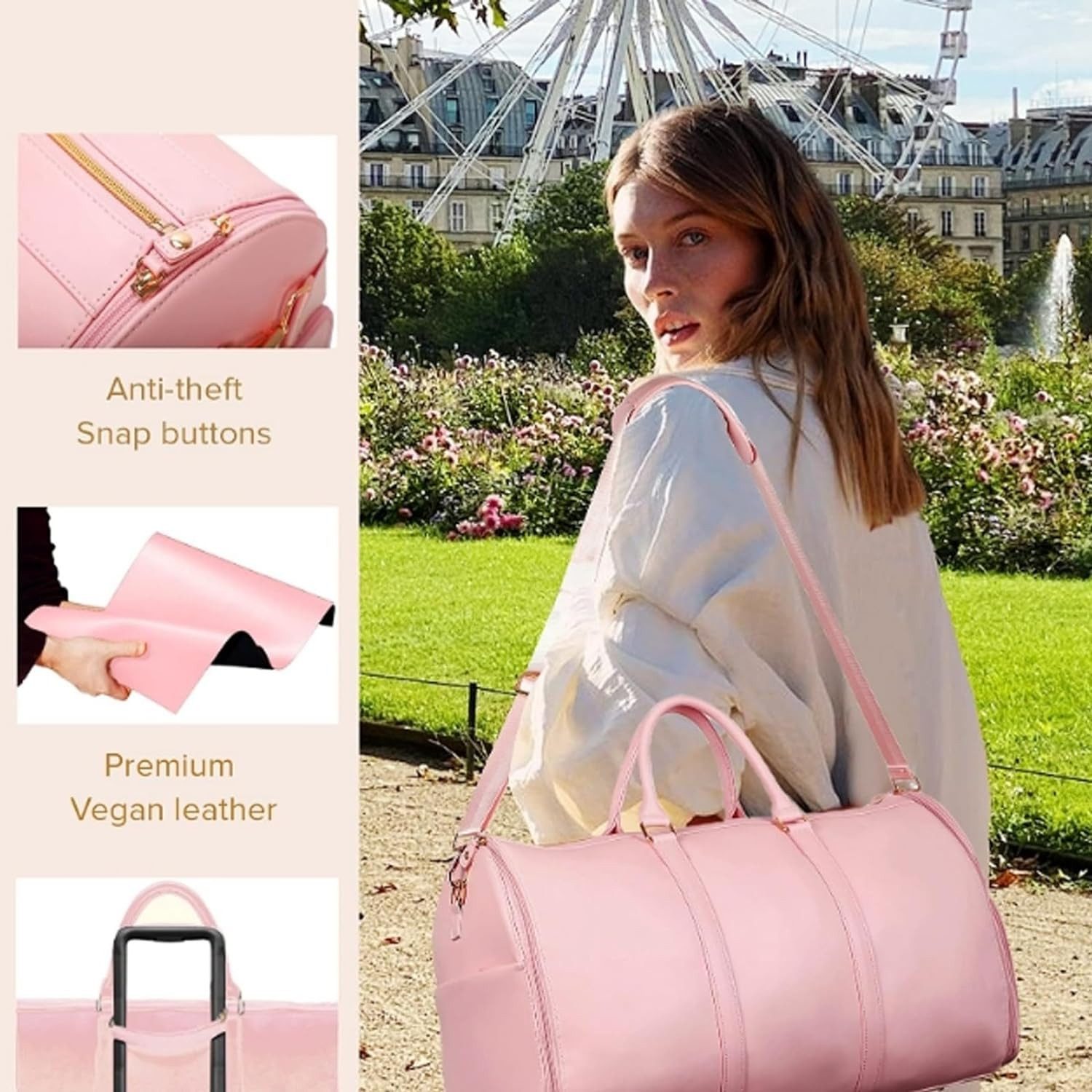 feinlux Shopper Reisetasche Foldybag,reisetasche faltbar,Travluxe Faltbare Reisetasche (Packung, Foldy Bag,Wasserdichter Kleidersack für Reisen), Perfekte Reisegeschenke für Frauen, die internationale Reisen