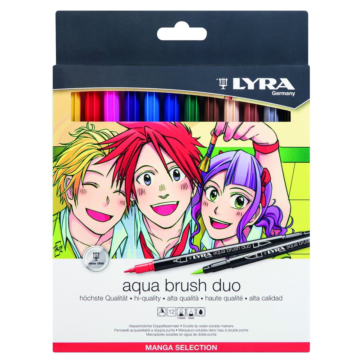 LYRA Pinselstift LYRA Pinselmaler Aqua Brush Duo Manga 12 Stück