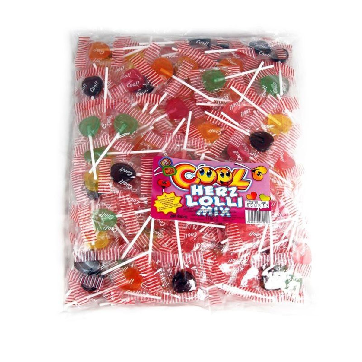 COOL Süßigkeit, Cool Herz Lollis in einem Beutel mit 6 unterschiedliche Sorten 1000g