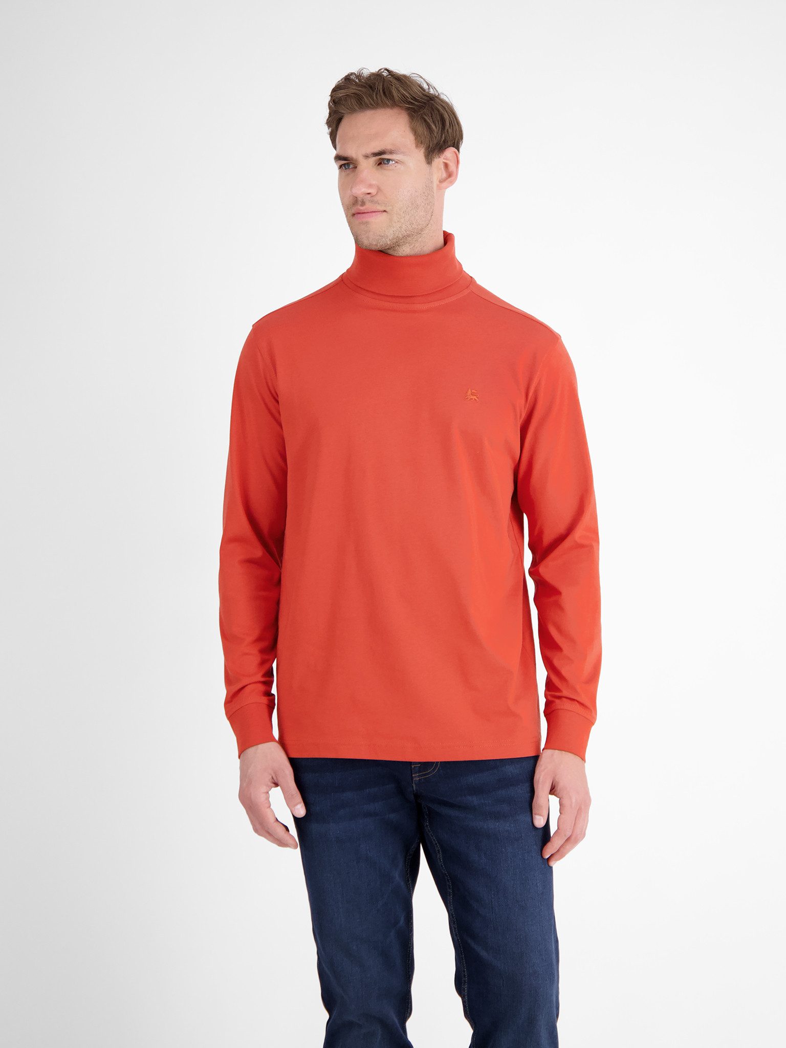 LERROS Rollkragenshirt mit Logo Stickerei günstig online kaufen