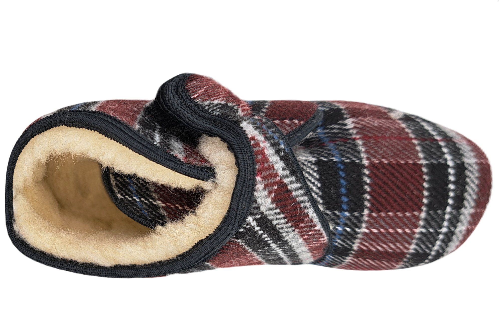 PADERO Klettschuhe gefüttert Hausschuh weit geschnitten