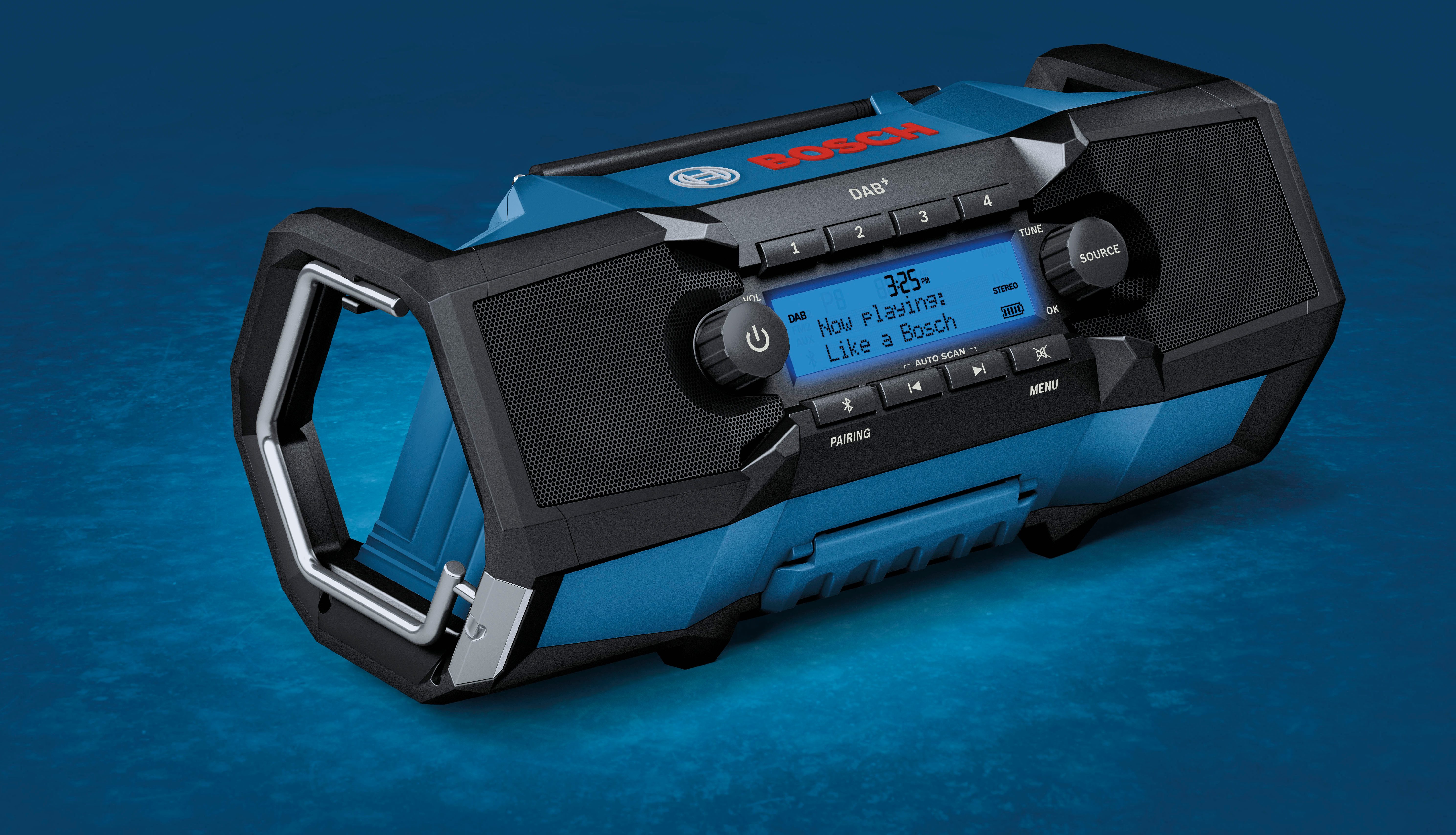 Bosch Professional »GPB 18V-2 SC PROFESSIONAL« Baustellenradio, IP54 Digitalradio (DAB) (Digitalradio (DAB), 15 W, Digital Audio Broadcasting + digitaler Empfang von zahlreichen Sendern)