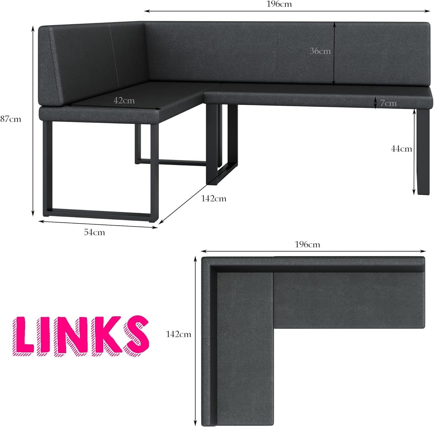 AN-MOEBEL4U Eckbank ALINA Metall, perfekt für günstig online kaufen