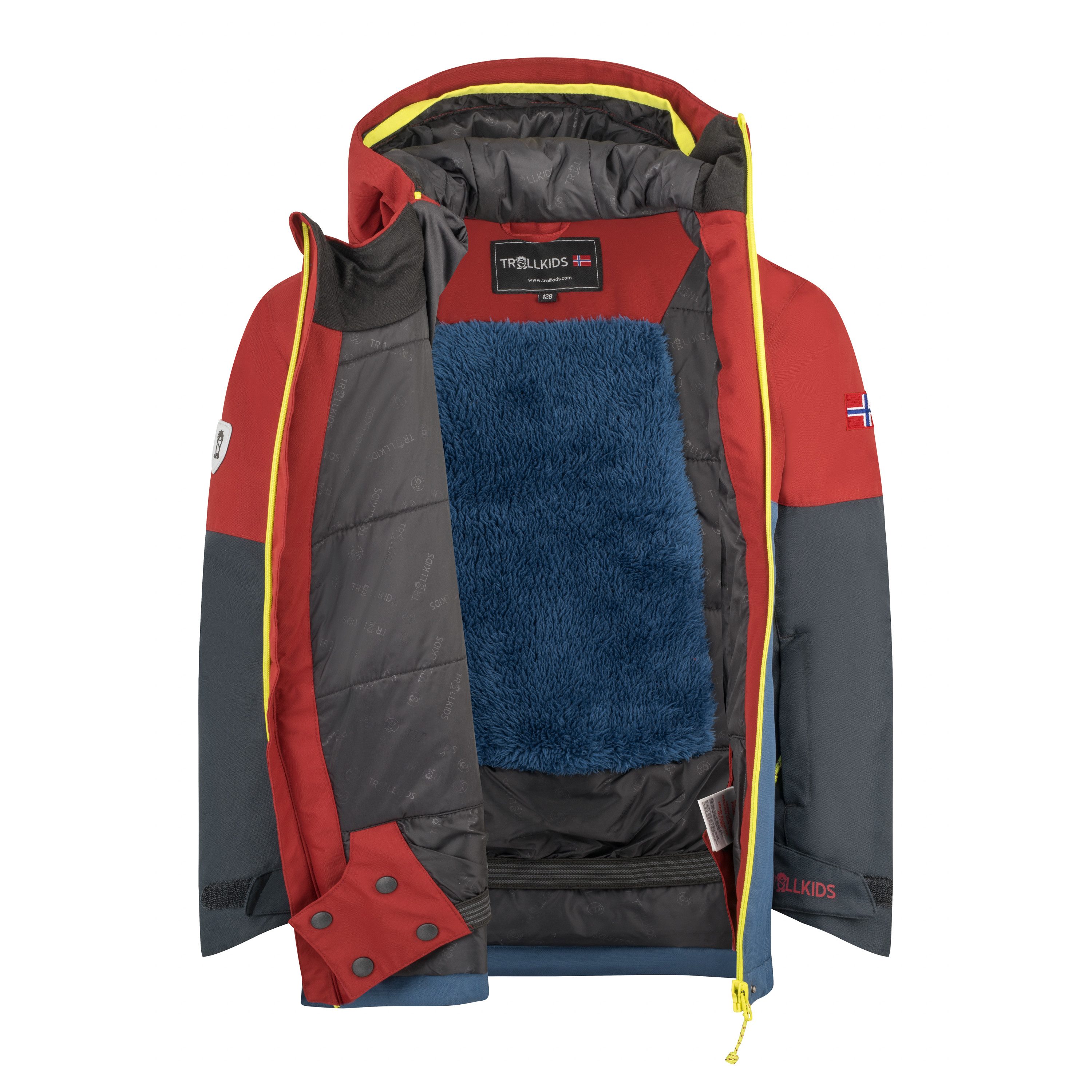 TROLLKIDS Winterjacke KIDS EIKEDALEN JACKET mit großer Fronttasche, winddicht, wasserdicht, atmungsaktiv