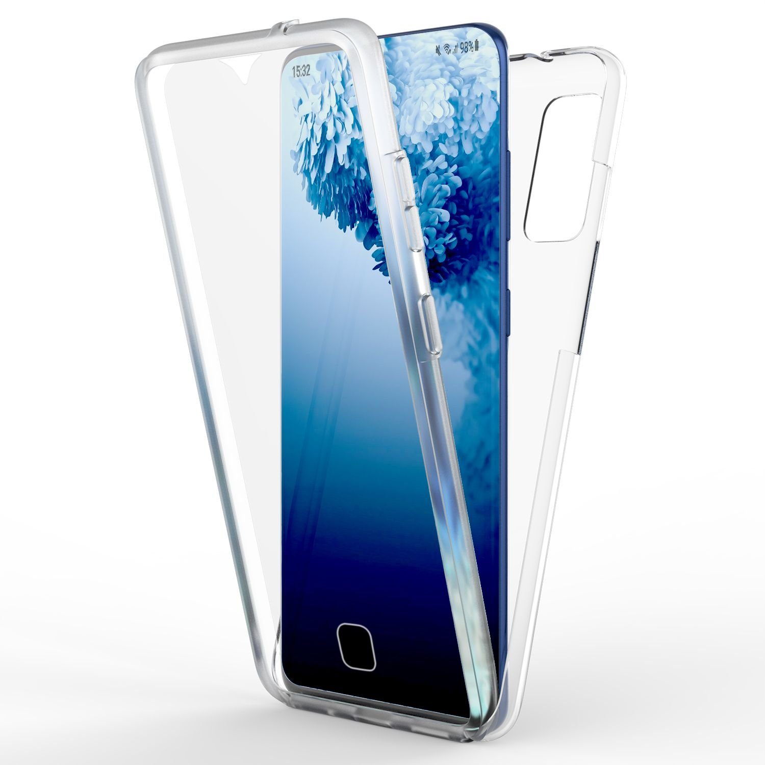 Nalia Smartphone-Hülle Samsung Galaxy S20 FE, Klare 360 Grad Hülle / Rundumschutz / Transparent / Displayschutz Case