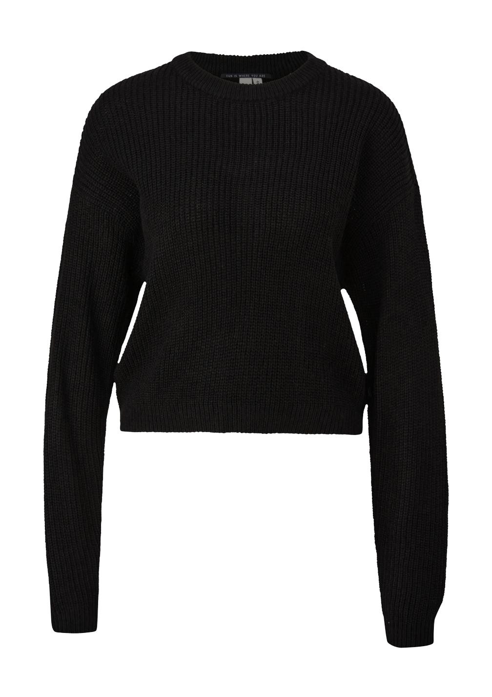 QS Rundhalspullover Basic (1-tlg) Rundhals, langarm, günstig online kaufen