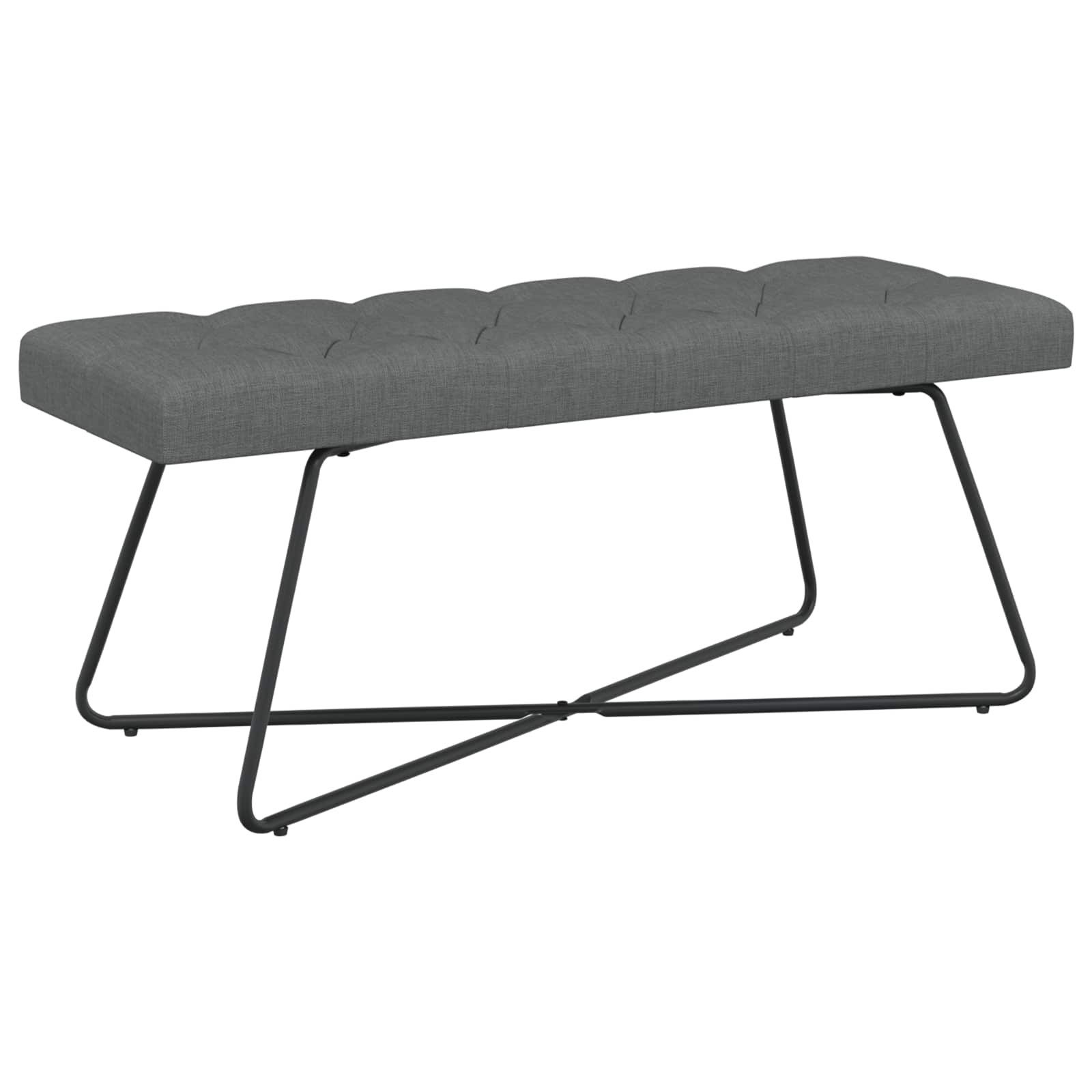 vidaXL Sitzbank Bank mit Knopfheftung Dunkelgrau 110 x 40 x 46 cm Stoff (1-St)