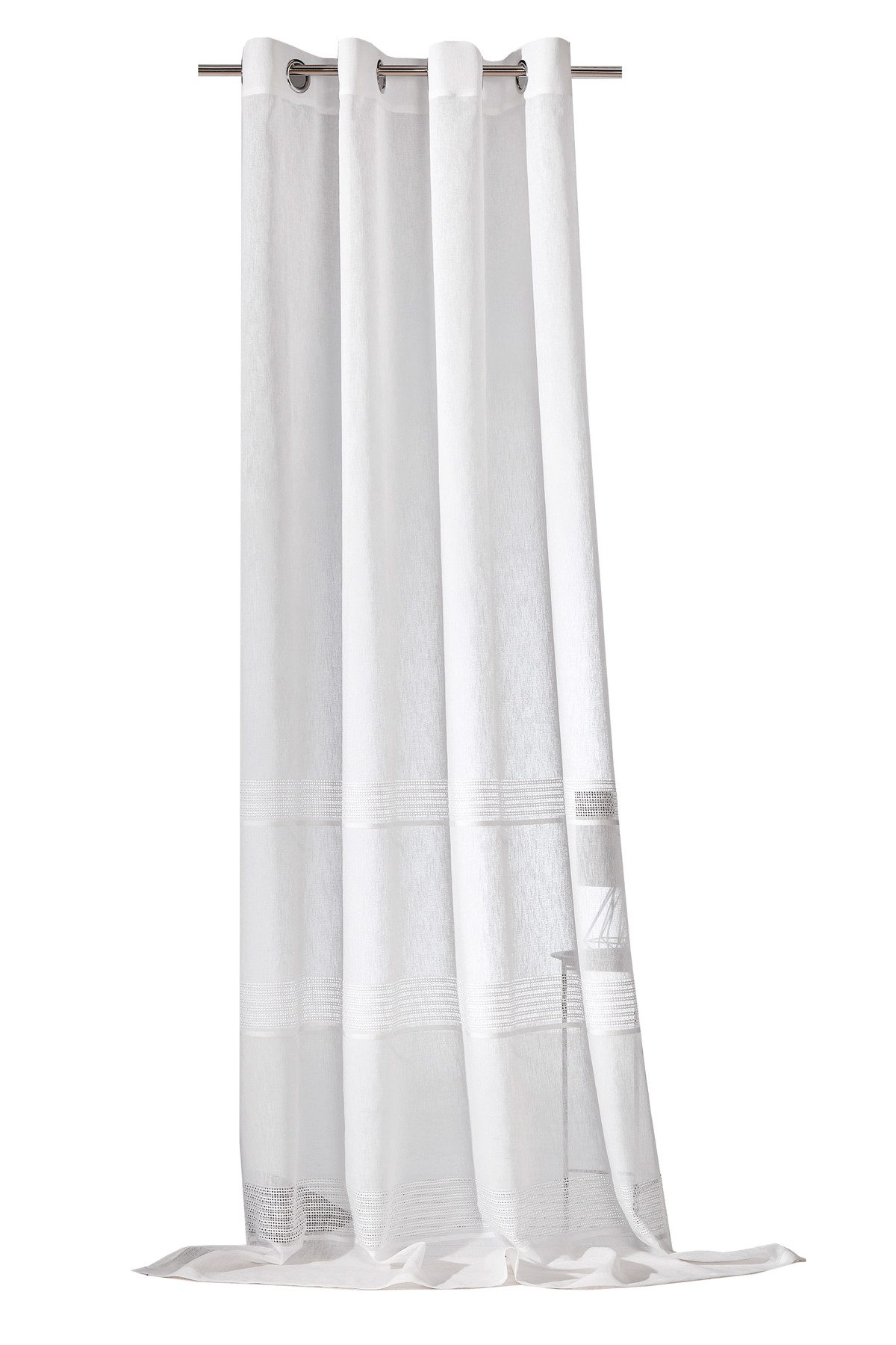 heimtexland Vorhang Ösenschal Natural Living Deko Gardine transparent (1 St günstig online kaufen