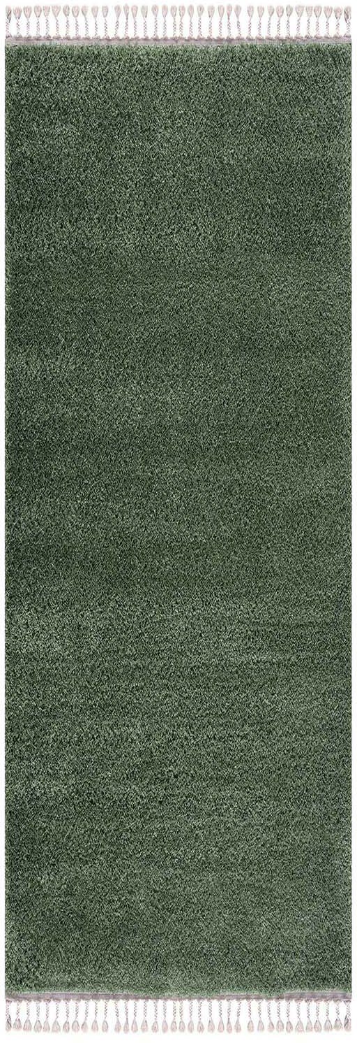 Hochflor-Läufer Pulpy 100, Carpet City, rechteckig, Höhe: 30 mm, besonders weich, mit Fransen, Uni Farben