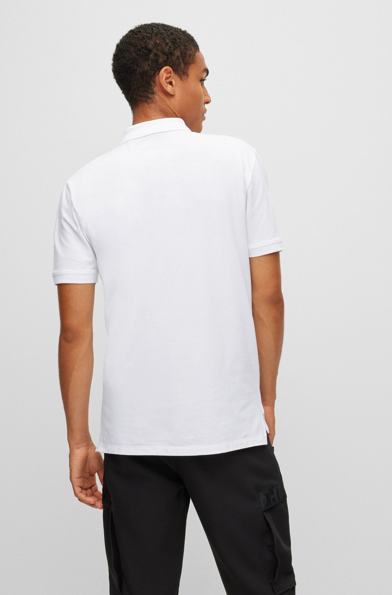 (100) Poloshirt (1-tlg) Weiß HUGO Dinos
