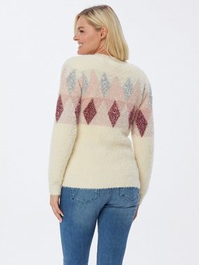 Christian Materne Strickpullover Rundhalspullover figurbetont mit Flauschgarn