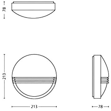 Philips Lighting Außen-Deckenleuchte LED-Außenwandleuchte, Inkl. Diffusor