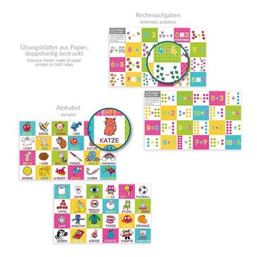 LK Trend & Style Lernspielzeug Magnet-Lernbox Buchstaben & Zahlen 183-teilig (177-St., Schreiben, Rechnen, Zuordnen, Bilder, Zählen), Prima zum Mitnehmen