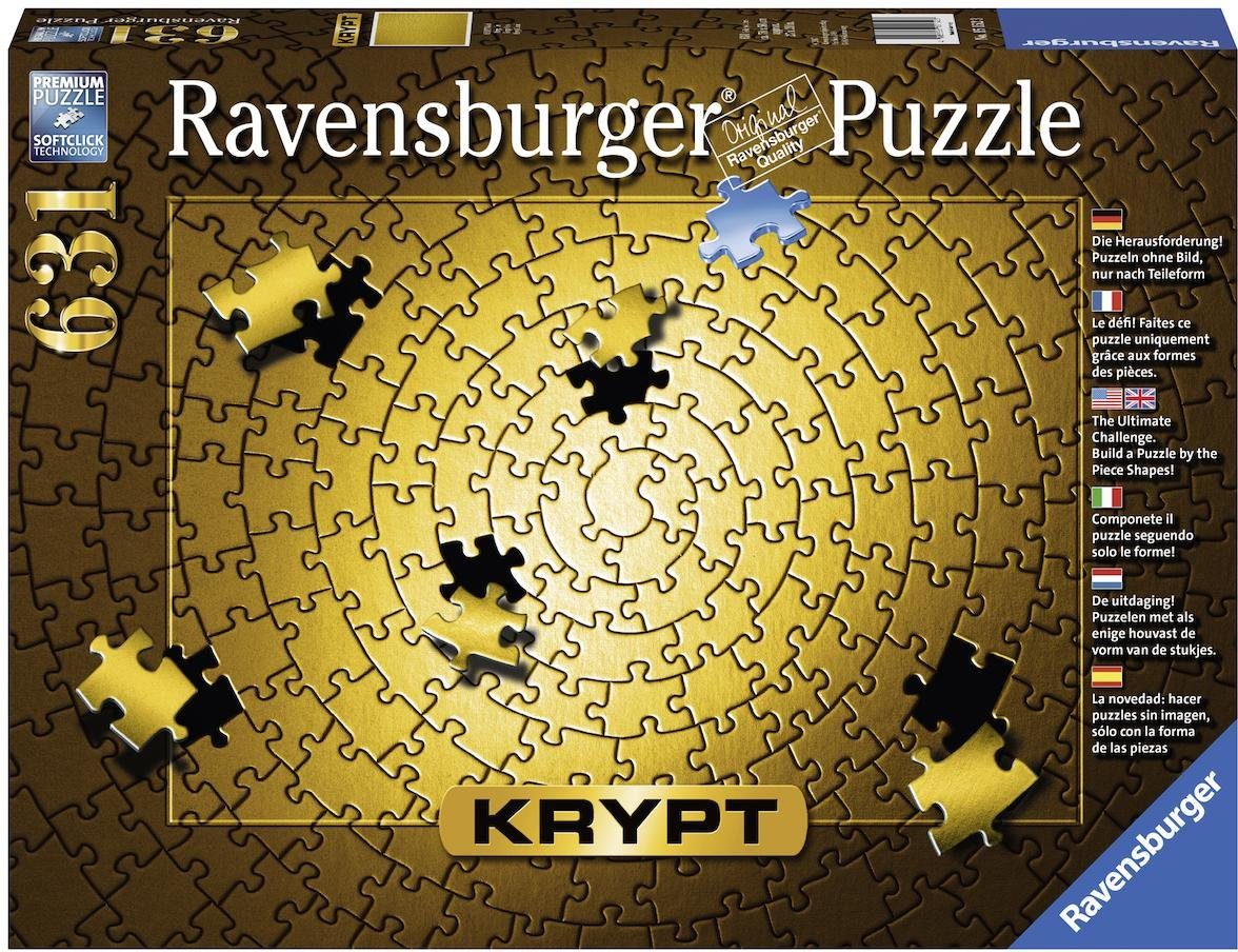 Ravensburger - schützt in Puzzleteile, Puzzle weltweit Krypt - Gold, FSC® Wald 631 Germany, Made