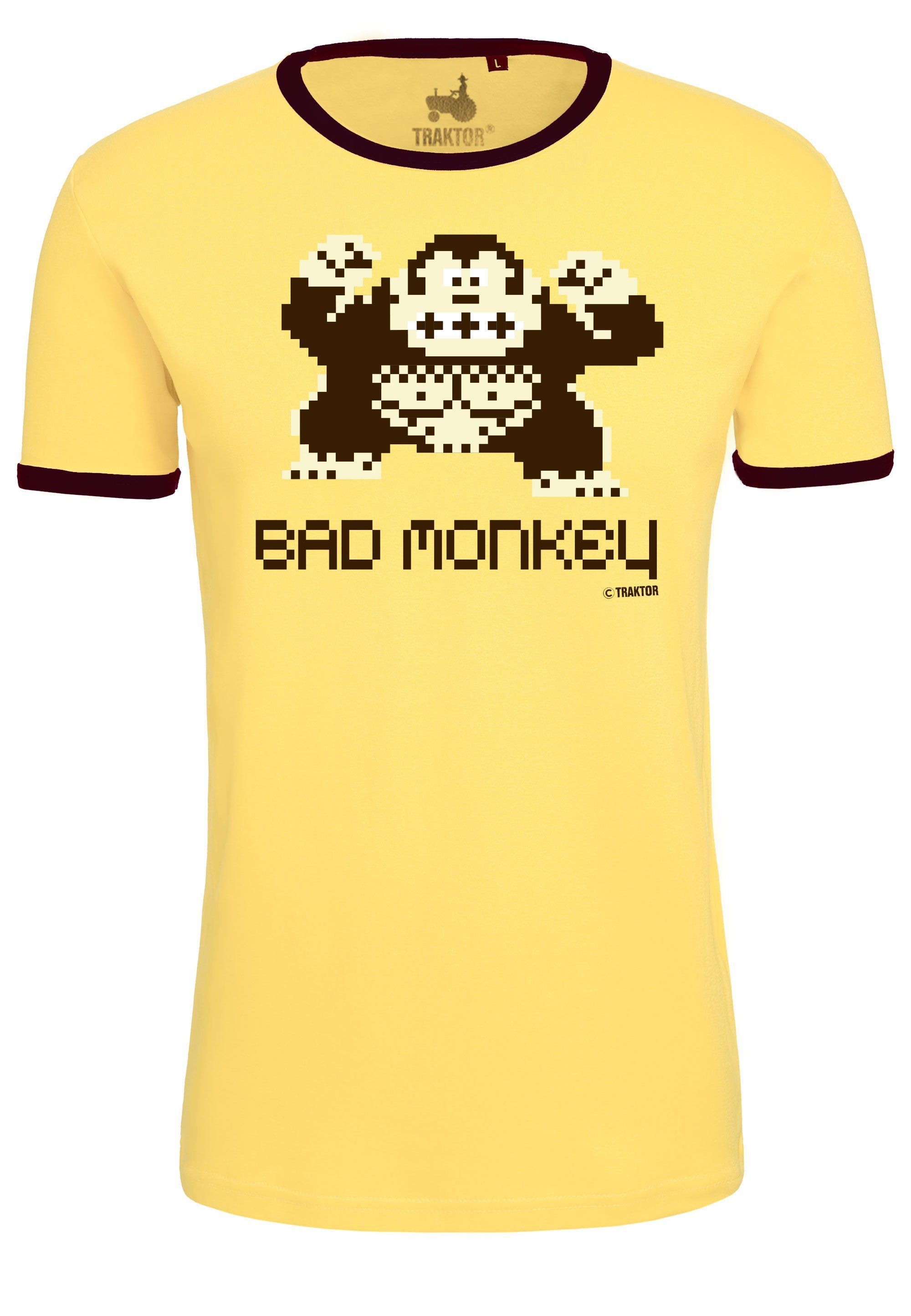 LOGOSHIRT trendigem mit Gaming-Print Bad T-Shirt Monkey
