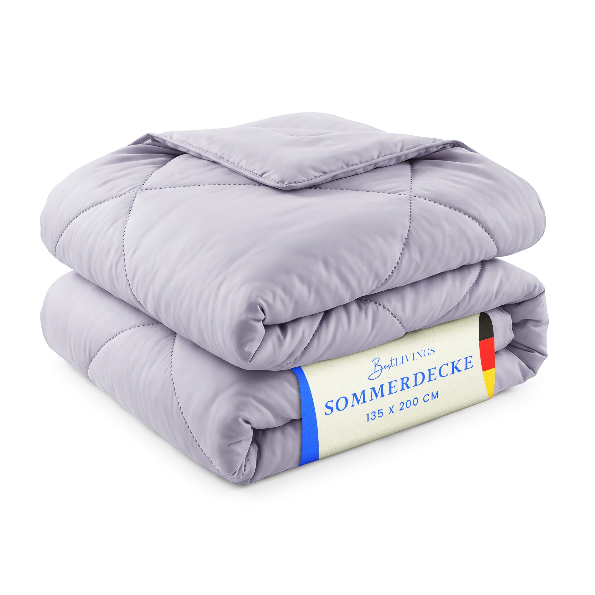 Bestlivings Microfaserbettdecke für den Sommer, Füllung: Polyester, Bezug: Polyester, leicht, samtig-weich, waschbar bis 60 °C, ohne Bettbezug nutzbar