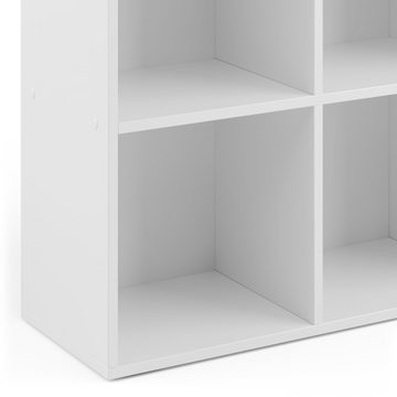 Vicco Regal Standregal Bücherregal Weiß mit 4 Faltboxen