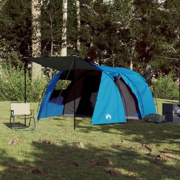 vidaXL Vorzelt Campingzelt 4 Personen Blau 420x260x153 cm 185T Taft