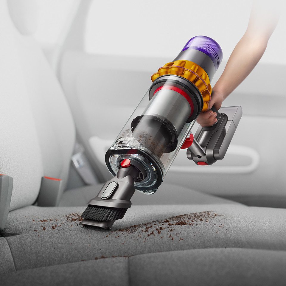 DYSON Akku-Hand-und Stielstaubsauger Dyson V15 Detect Absolute Nickel/Gelb, 660 W, 240 Airwatt Saugkraft, Stauberkennungssensor – Bild 4 von 5