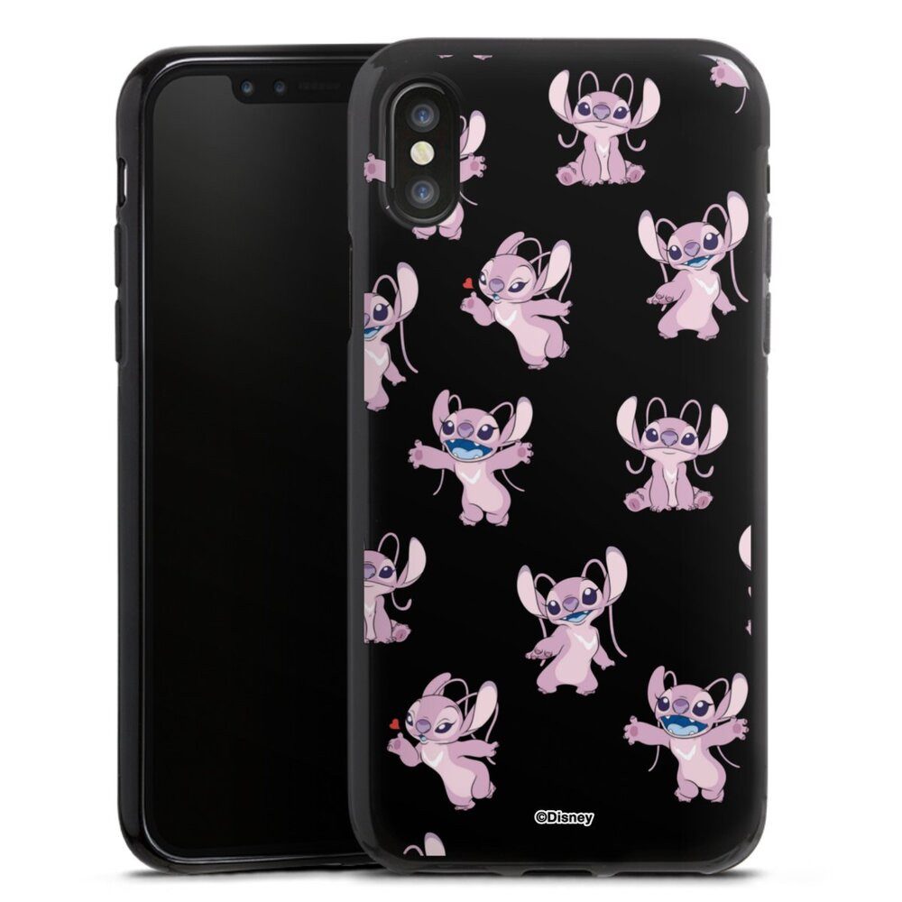DeinDesign Handyhülle Lilo & Stitch Engel Disney Angel Faces Pattern Transparent, Apple iPhone Xs Silikon Hülle Bumper Case Handy Schutzhülle