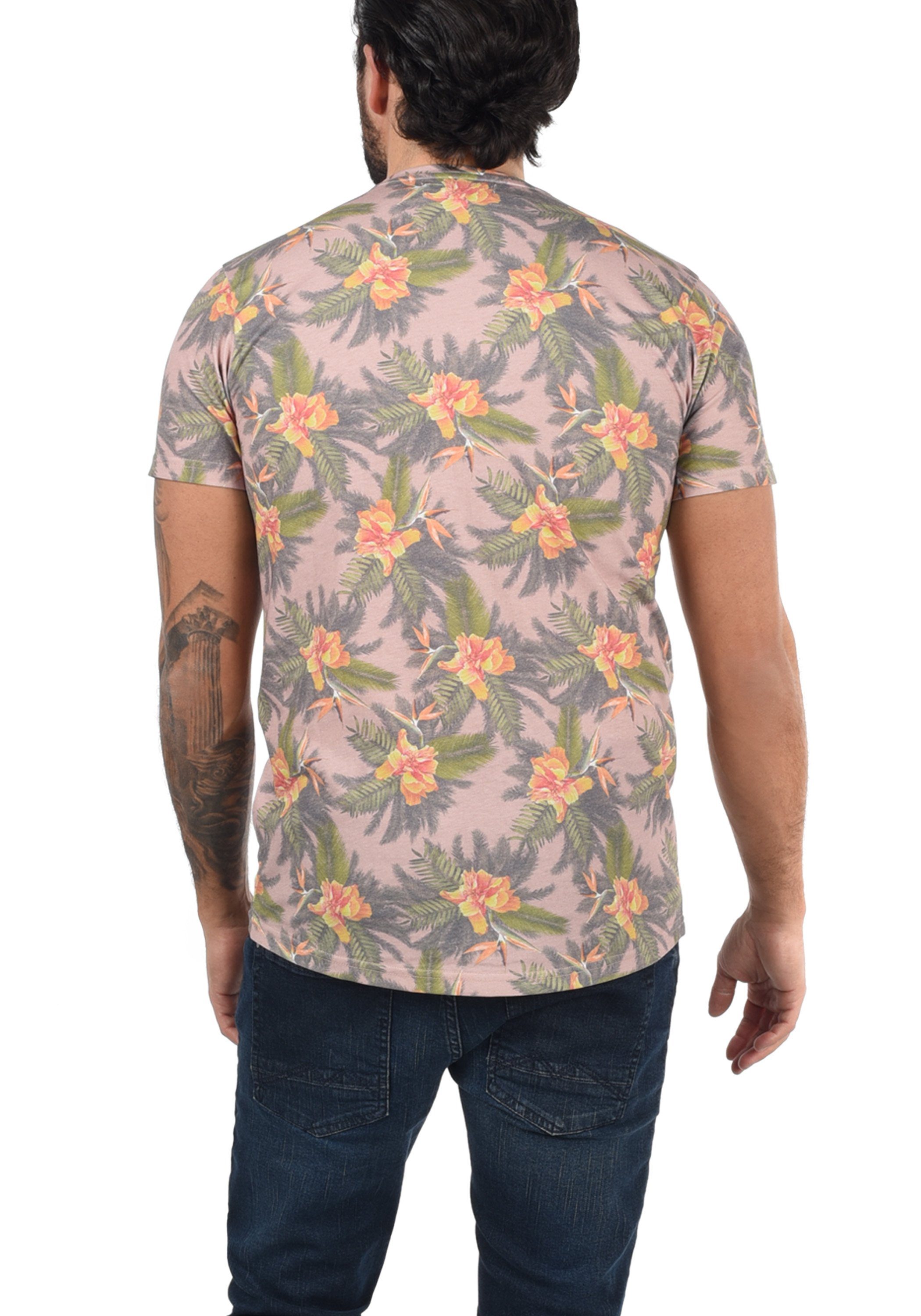 Solid Print-Shirt SDFaik (4203) Rose T-Shirt Mahog