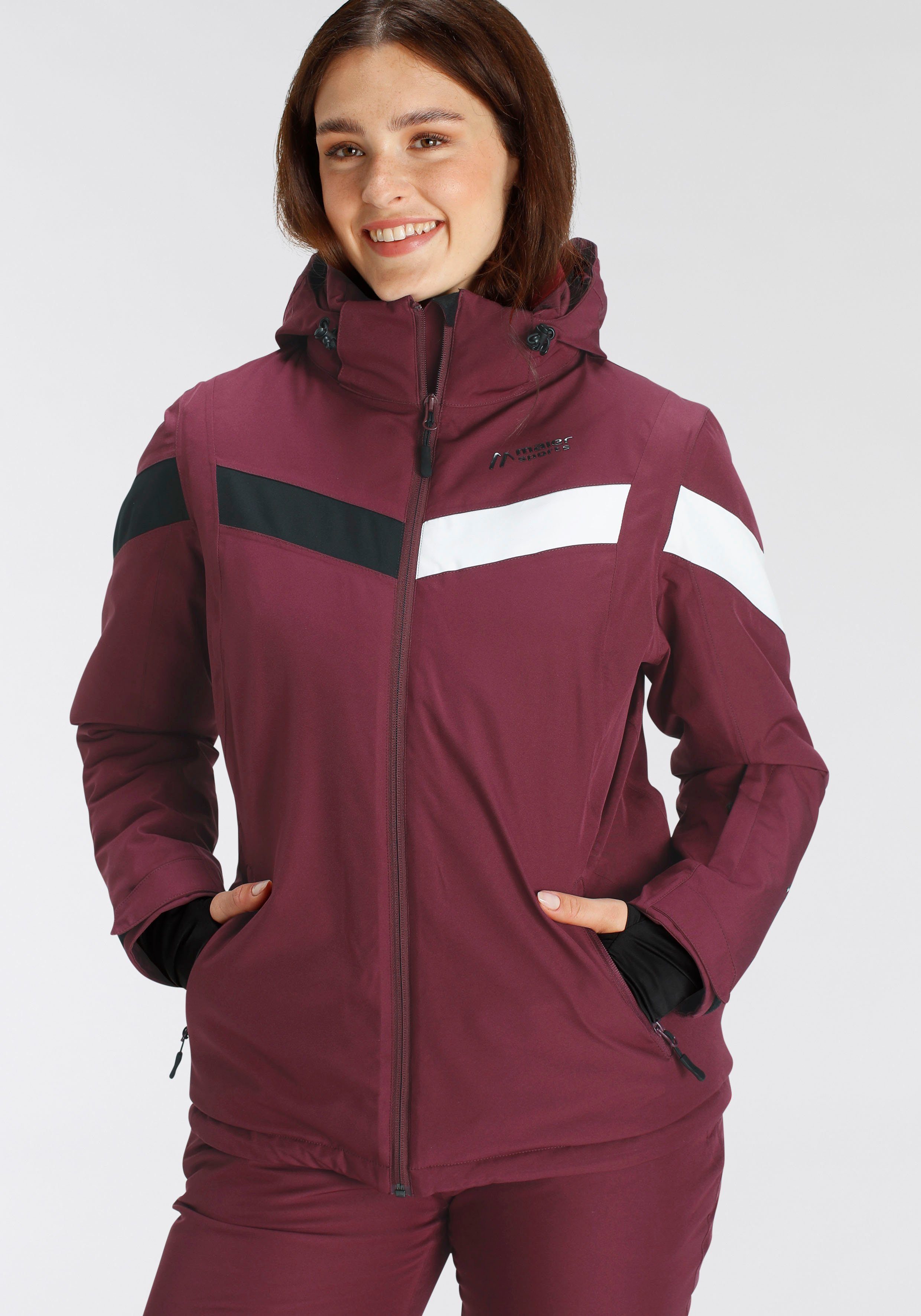 Maier Sports Skijacke Ski Jacke wattiert Damen bis Gr. 58 erhältlich cherry wine