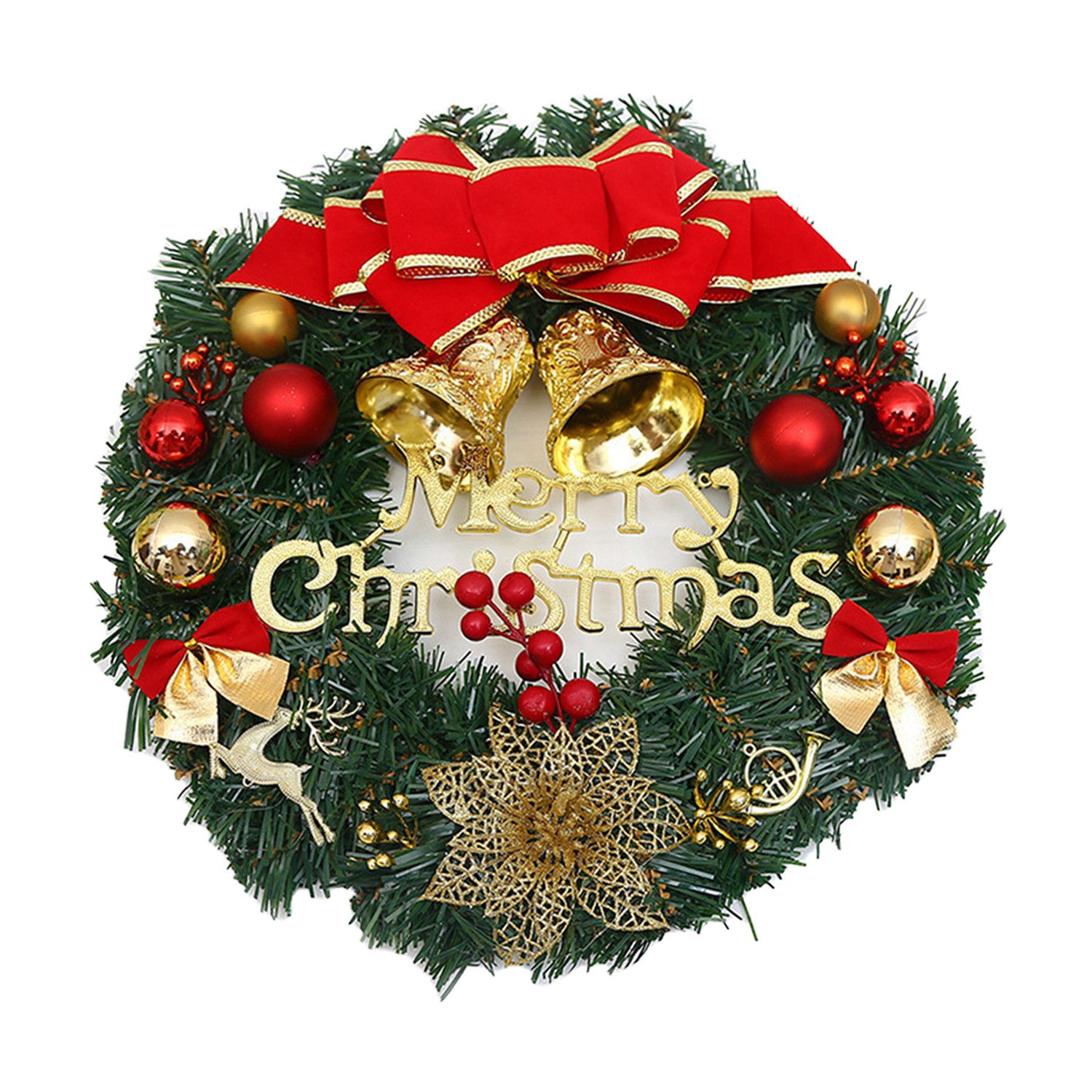 Kunstkranz Weihnachtskranz Hängende dekorative Tür Kranz, Coonoor, Höhe 30 cm