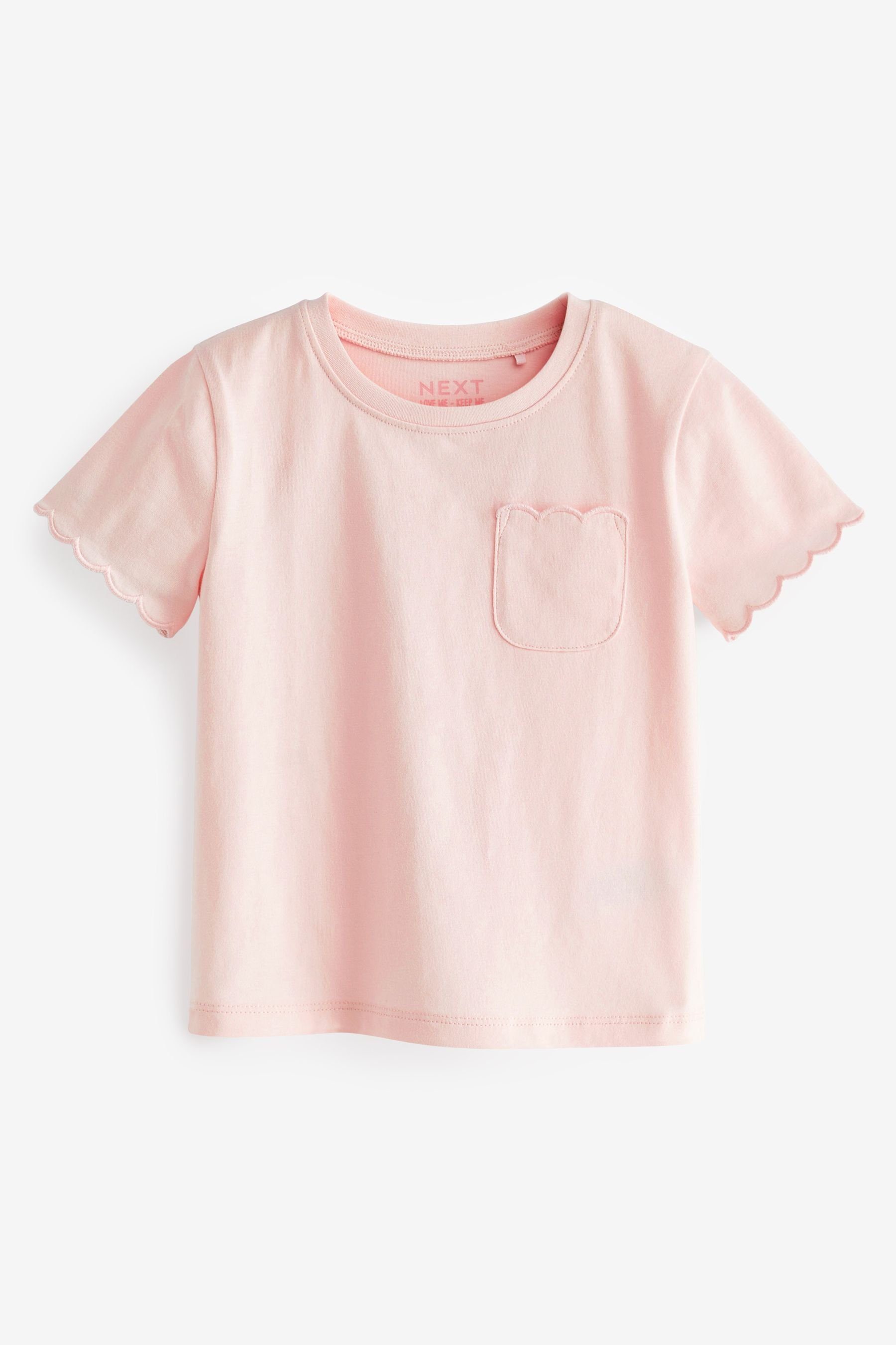 Next T-Shirt T-Shirt (1-tlg) Bogenkante Pink mit