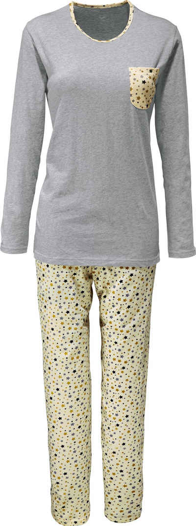 Erwin Müller Pyjama »Damen-Schlafanzug« (2 tlg) Single-Jersey gemustert