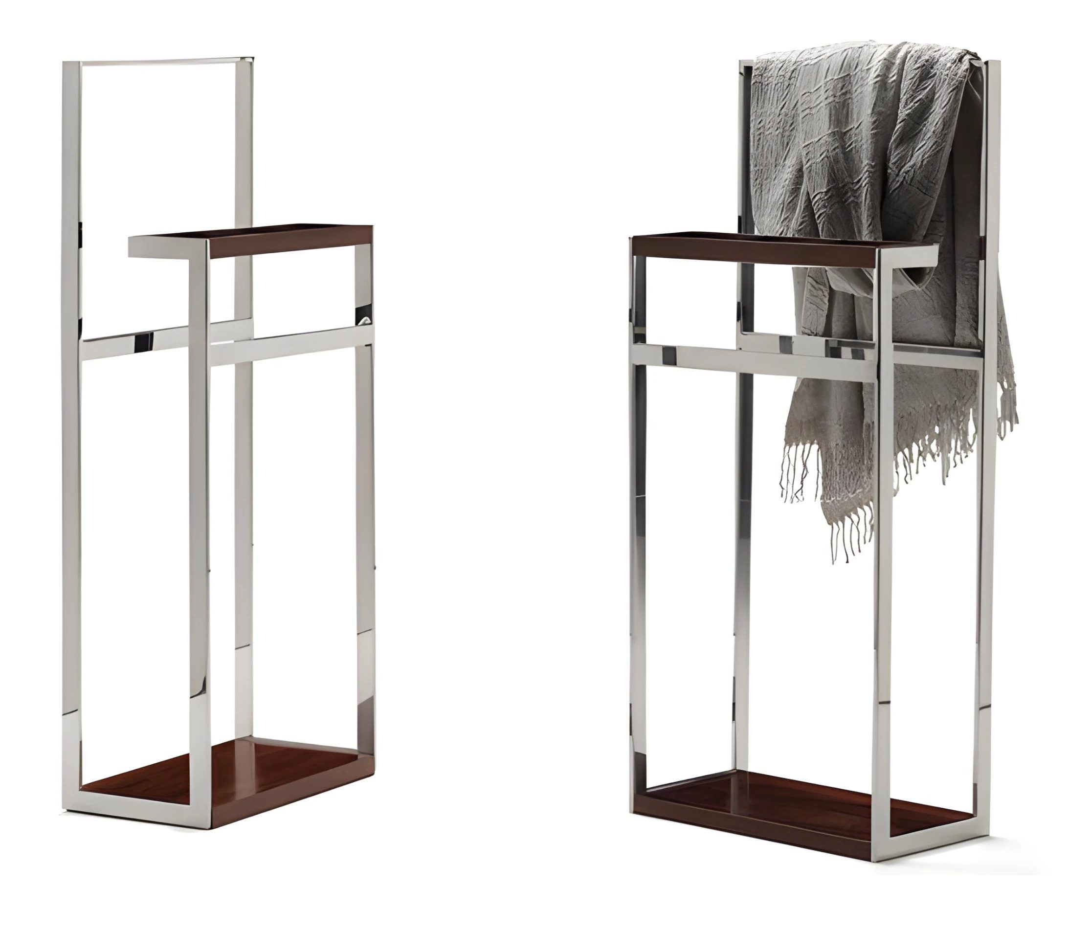 JVmoebel Herrendiener Edelstahl Herrendiener Quadrat - Hochwertiger Kleiderständer, Made in Europa