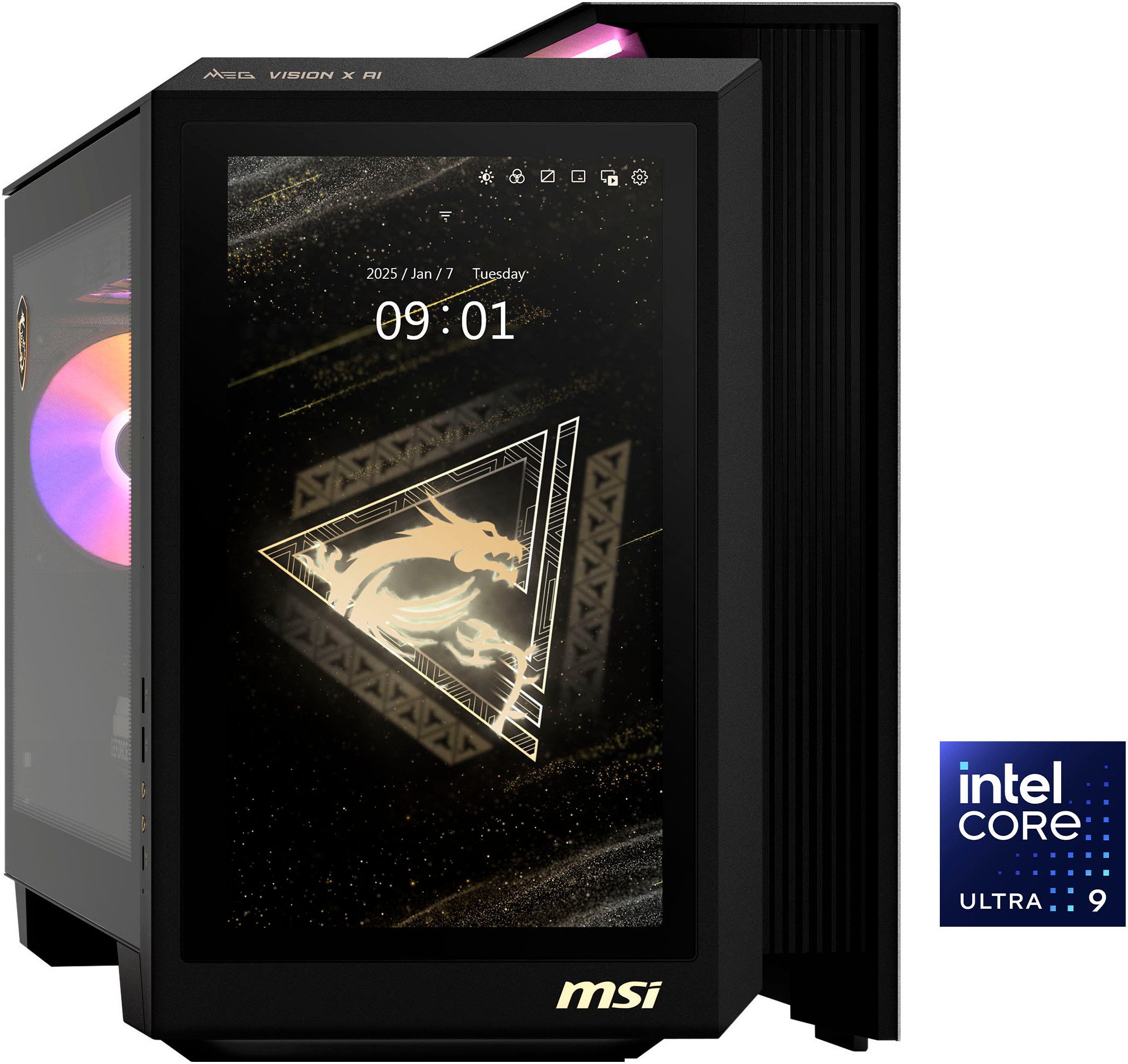 MSI MEG Vision X AI 2NVZ9-006DE Gaming-PC (Intel Core Ultra 9 285K, GeForce RTX 5090, 64 GB RAM, 2000 GB SSD, Wasserkühlung)