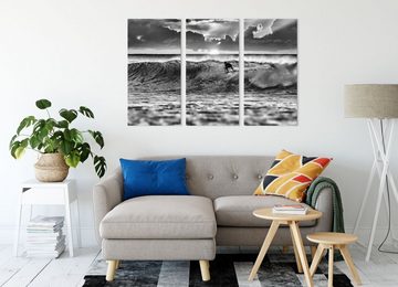 Pixxprint Leinwandbild Surfen Wellenreiten, Surfen Wellenreiten 3Teiler (120x80cm) (1 St), Leinwandbild fertig bespannt, inkl. Zackenaufhänger