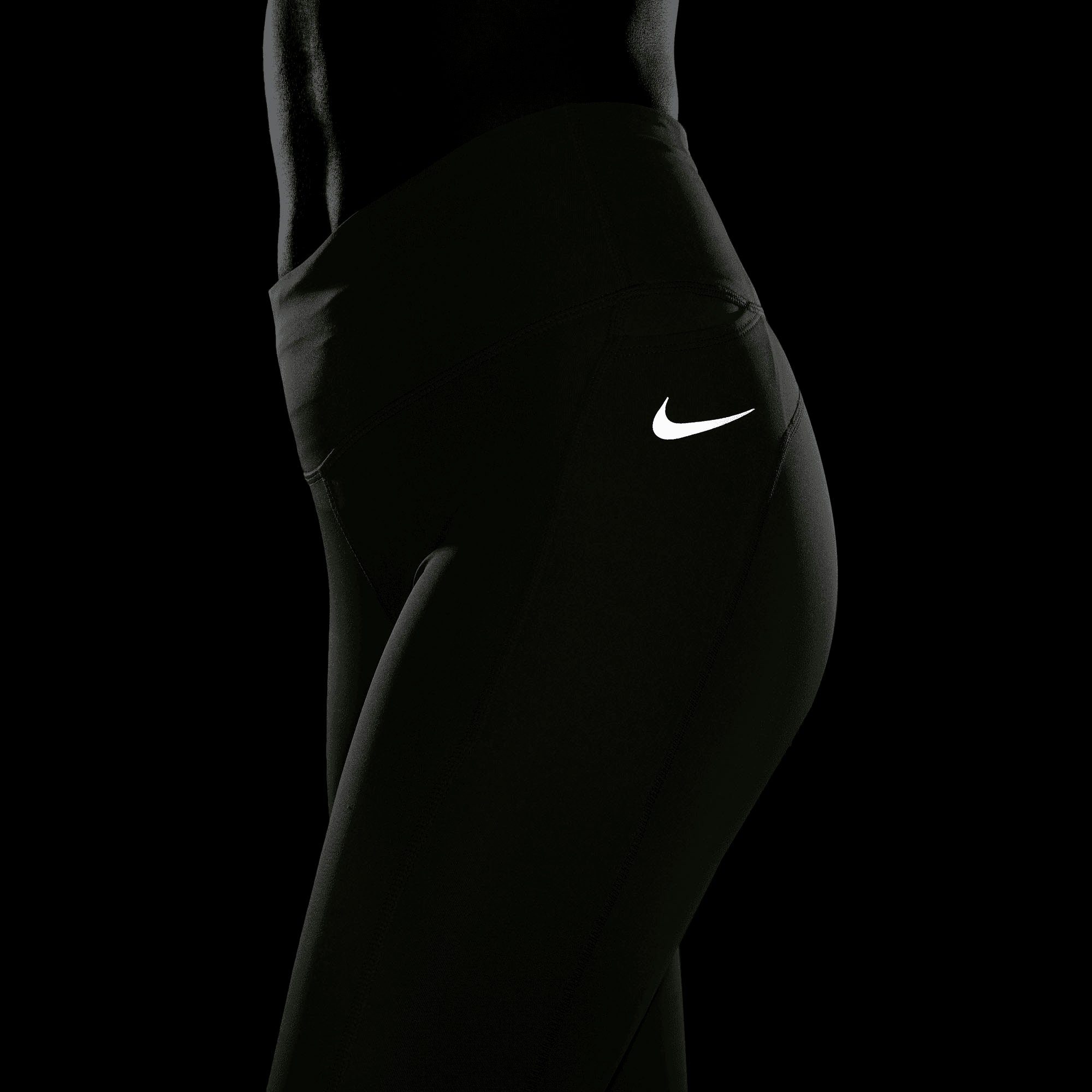 POCKET Nike EPIC WOMEN'S Lauftights grün LEGGINGS FAST MID-RISE RUNNING