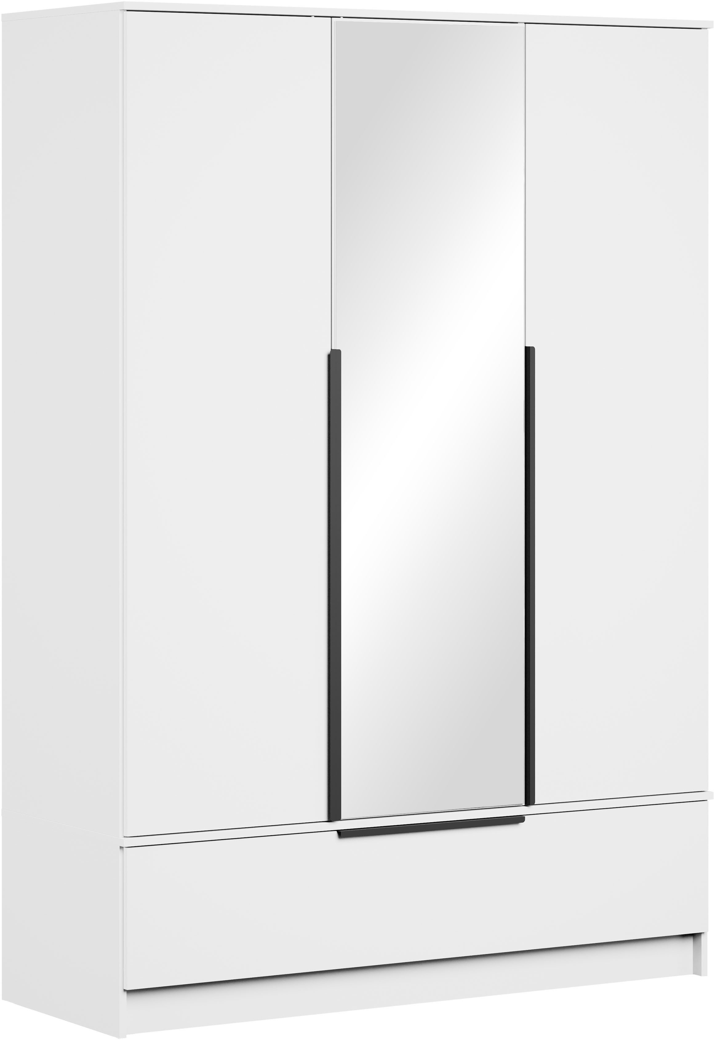 Home affaire Kleiderschrank Spirit Kleiderschrank mit Spiegel, Schublade und 2 Kleiderstangen Mit schwarzen Metallgriffen – viel Stauraum und flexible Aufteilung