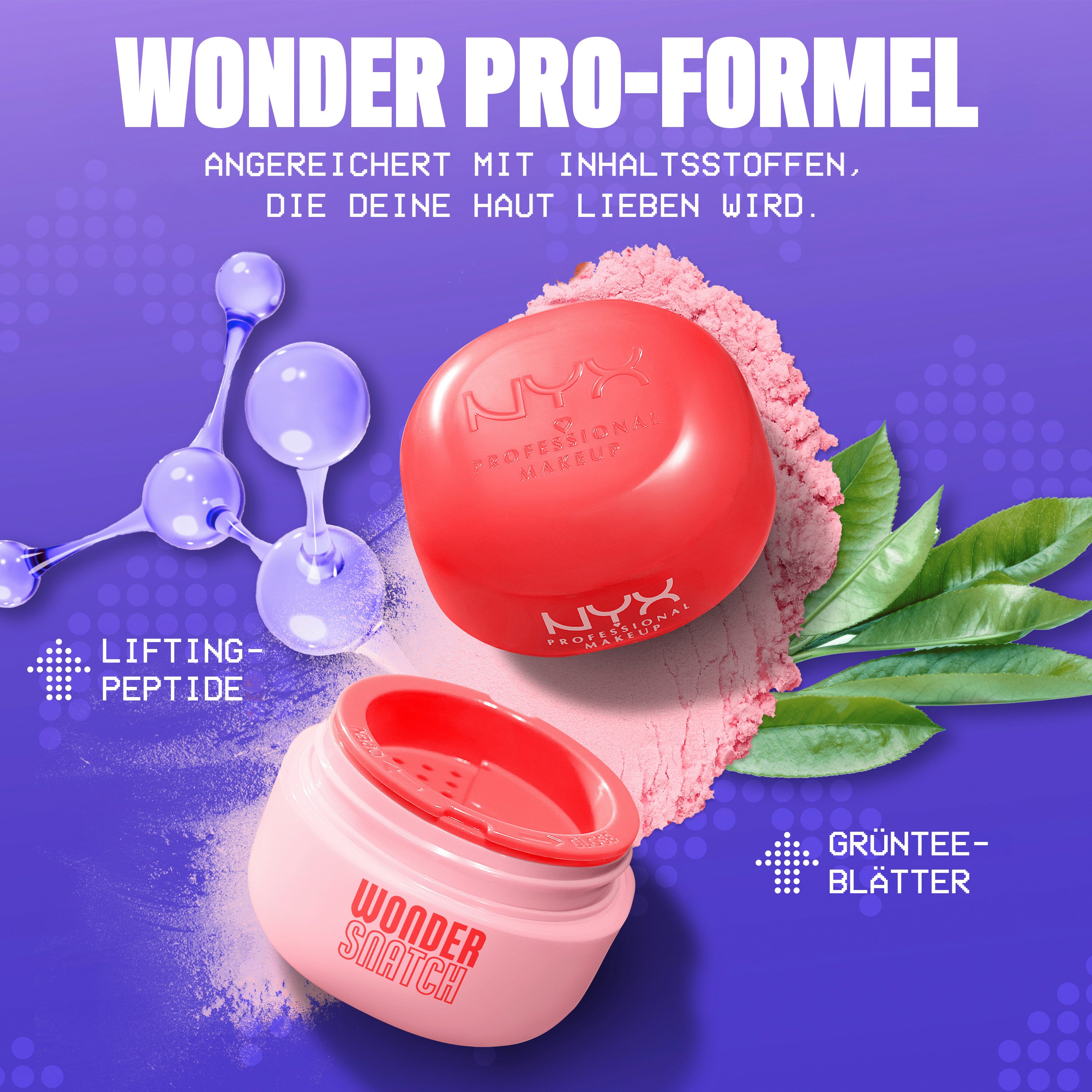 NYX PROFESSIONAL MAKEUP Puder WONDER SNATCH POWDER, angereichert mit grünem Tee für den antioxidativen Glow gesunder Haut