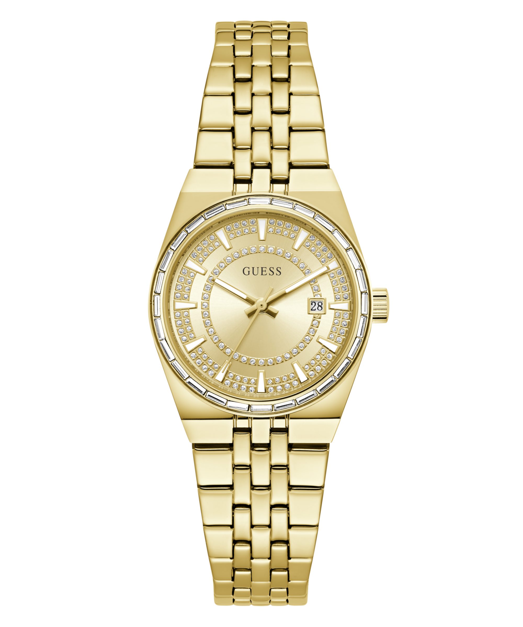 Guess Quarzuhr VERA GW1119L2, Armbanduhr, Damenuhr, Edelstahlarmband, analog, Tag