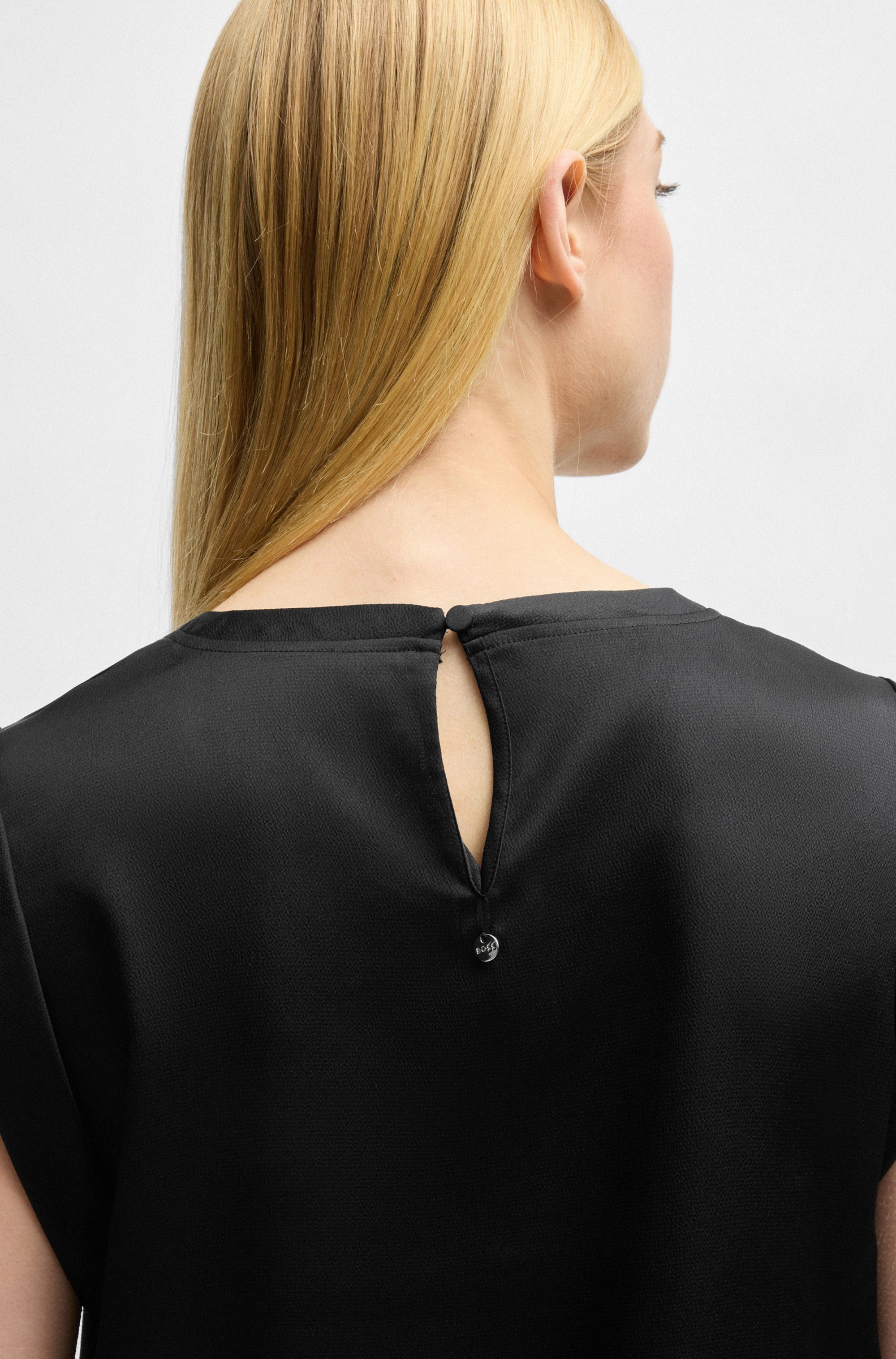 BOSS ORANGE Klassische Bluse Ieaska Premium Damenmode Satin Qualität