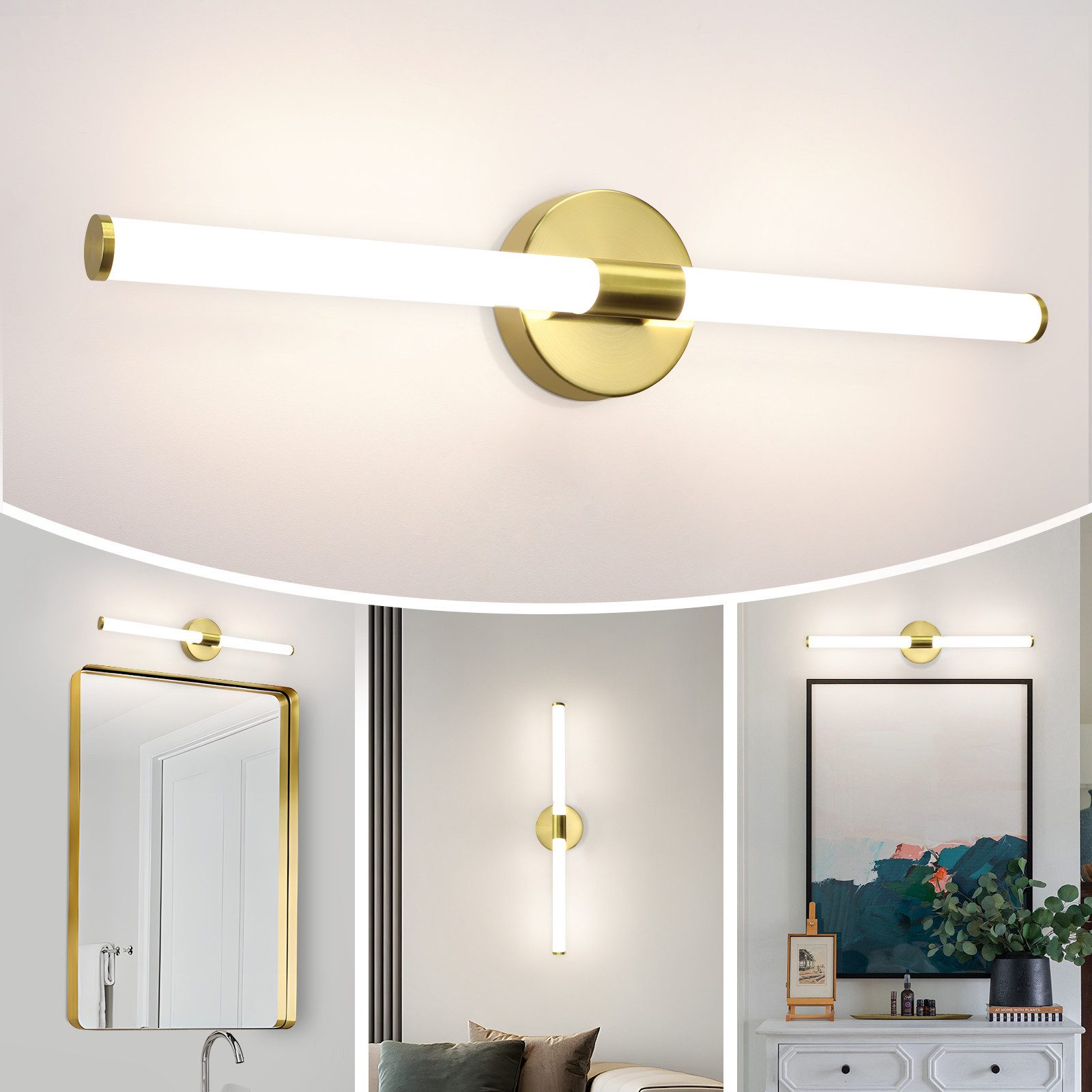 Nettlife LED Spiegelleuchte Schwarz Badezimmer Wandleuchte günstig online kaufen