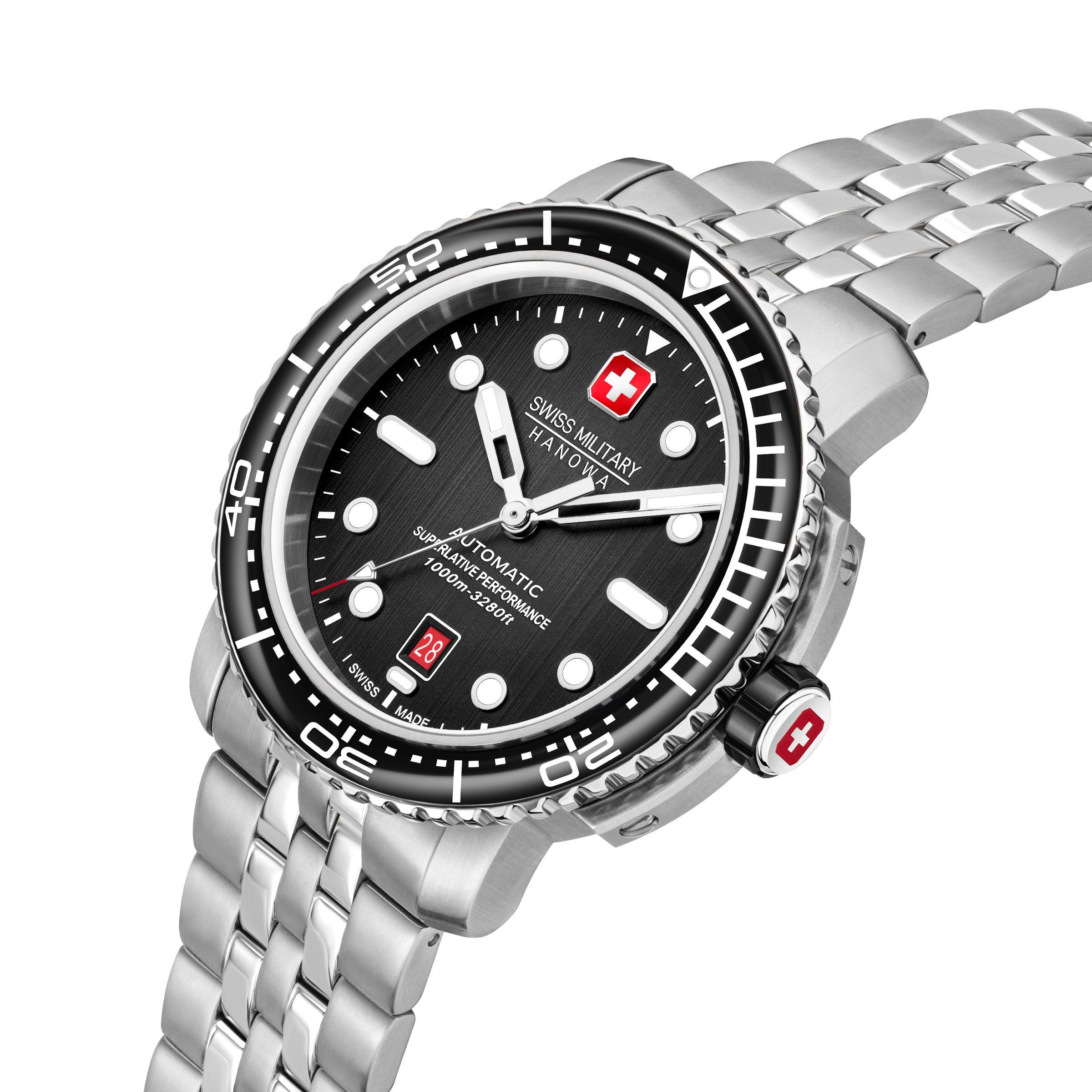 Swiss Military Hanowa Automatikuhr Automatikuhr Herrenuhr 44,5 Automatik Herren