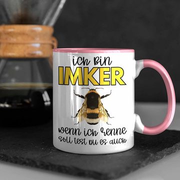 Trendation Tasse Trendation - Imker Geschenk Tasse Bienenzucht Kaffeetasse Geschenkideen Bienenzüchter Bienen Zuebhör Geschenke Wenn Ich Renne Solltest Du Es Auch