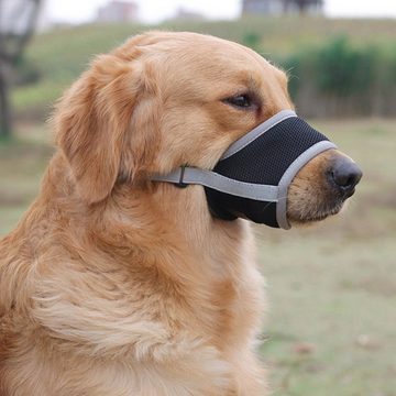HUNKA Maulkorb Maulkorb für Hund, Hundemaulkorb aus weichem Netzstoff, atmungsaktiv, verhindert Beißen, Bellen und Kauen