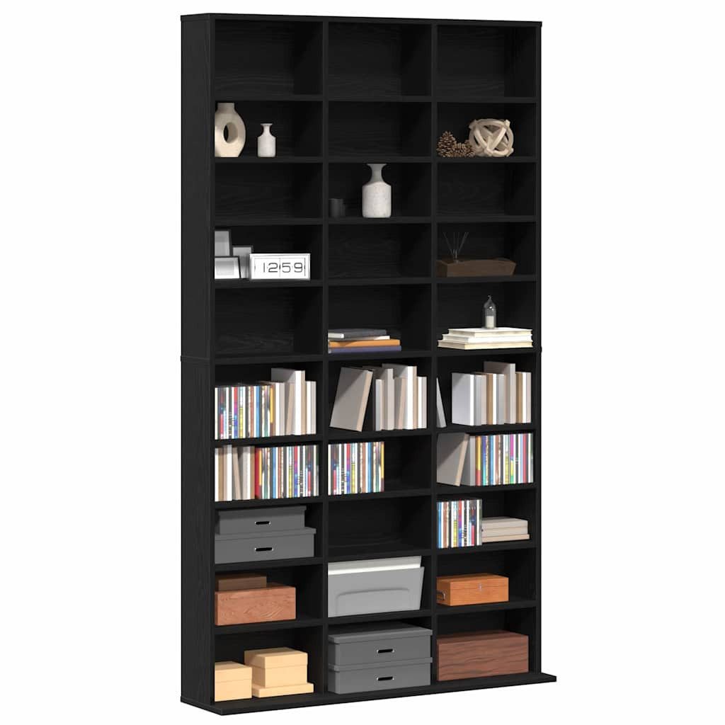 vidaXL CD-Regal CD-Schrank mit Regal Schwarz günstig online kaufen
