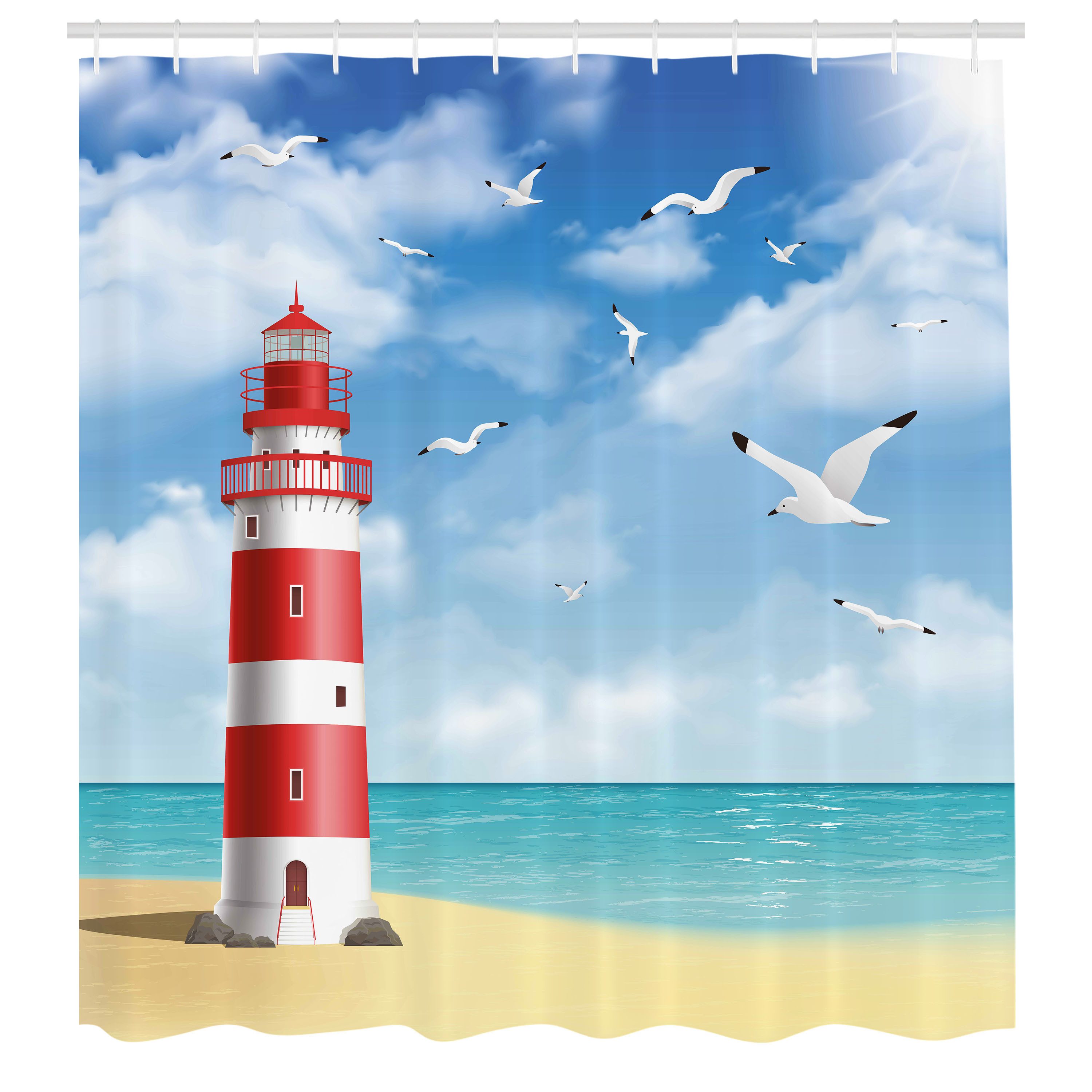 Abakuhaus Duschvorhang Moderner Digitaldruck mit 12 Haken auf Stoff Wasser günstig online kaufen