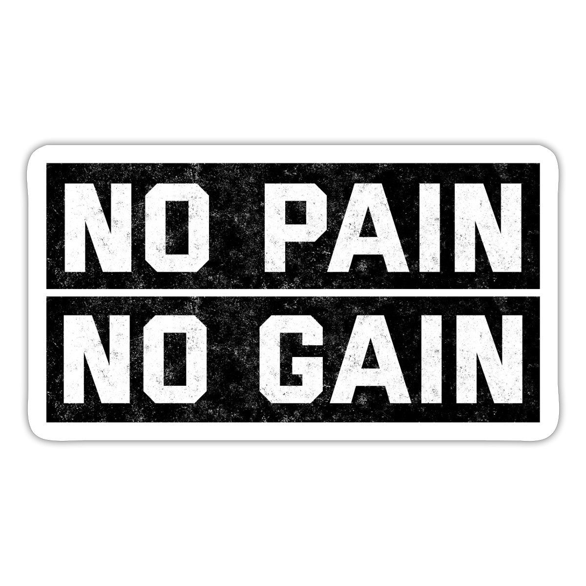 Spreadshirt Aufkleber No Pain No Gain Statement Sticker Aufkleber
