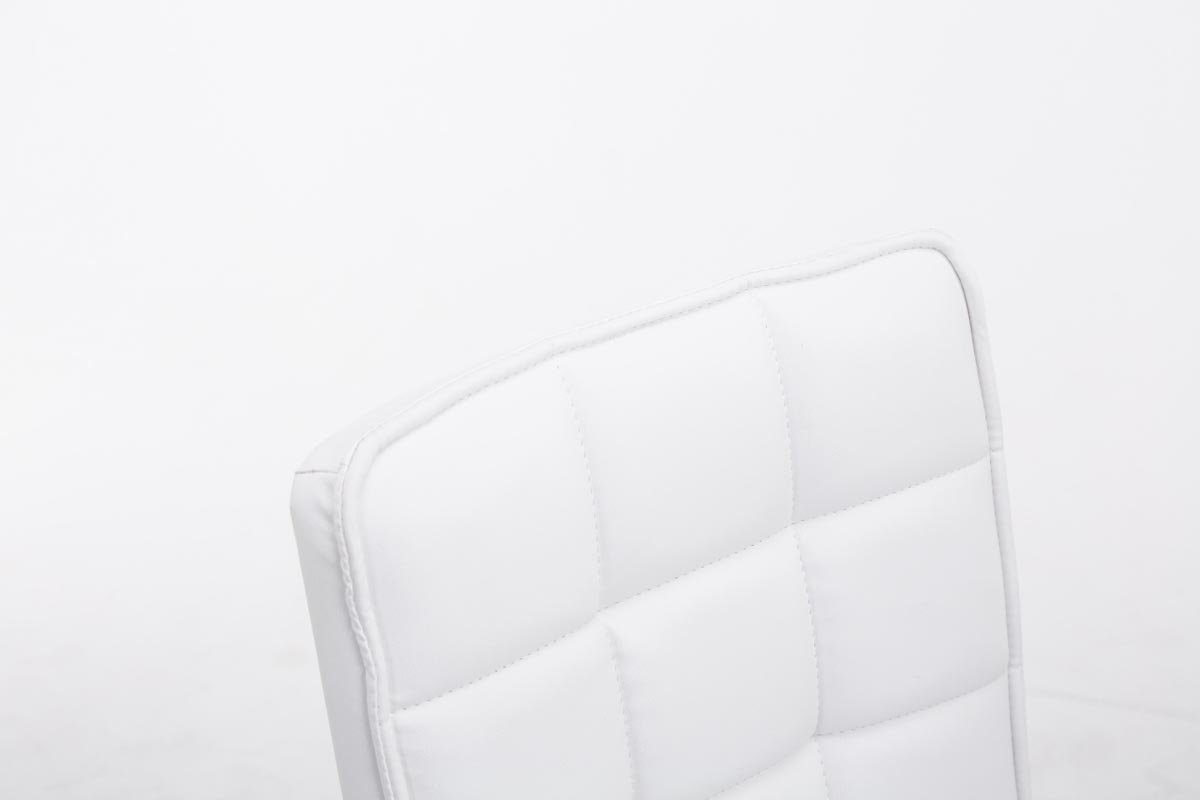 TPFLiving Esszimmerstuhl Peko Two Konferenzstuhl Polsterstuhl), (Küchenstuhl chrom Wohnzimmerstuhl gepolsterter - - Sitzfläche - hochwertig - Metall Esstischstuhl weiß - Kunstleder Sitzfläche: Gestell: mit