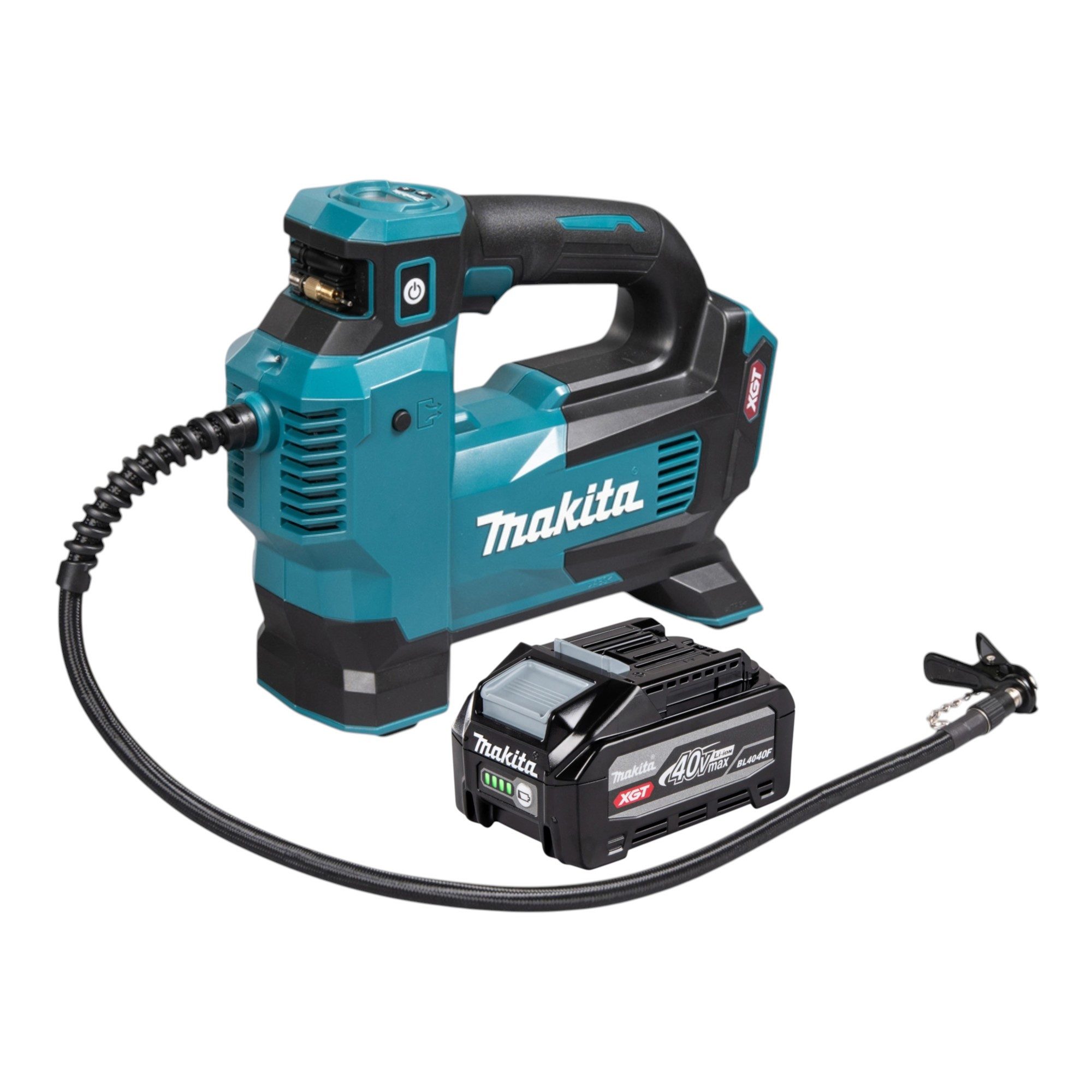 Makita Akku-Handkompressor MP 001 GU1 Akku Kompressor 40 V max. 11,1 bar + 1x Akku 4,0 Ah