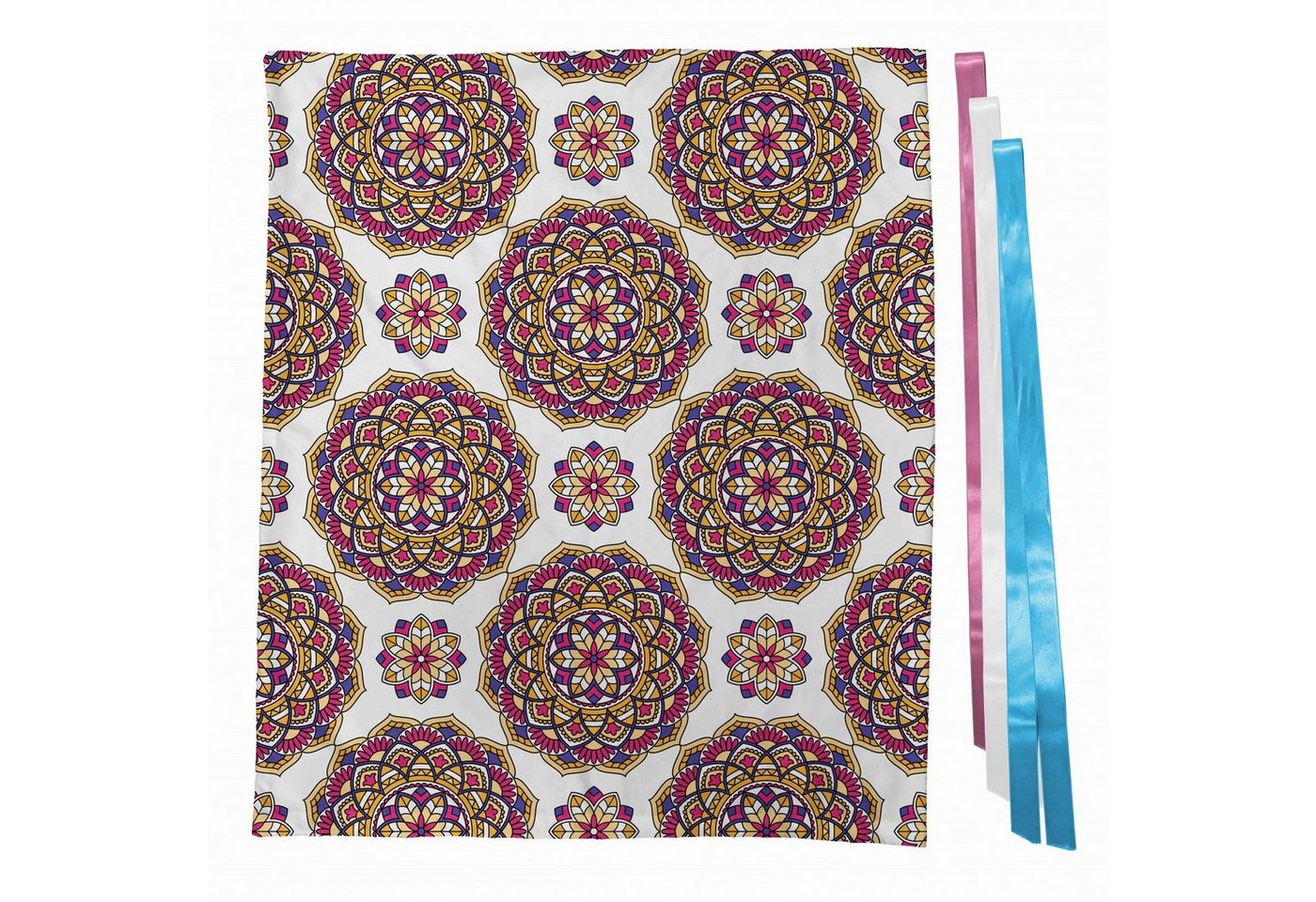 Thumbnail - Abakuhaus Geschenkbox 3x Bändern Wiederbenutzbar, orientalisch Mandala-Blumen-Muster