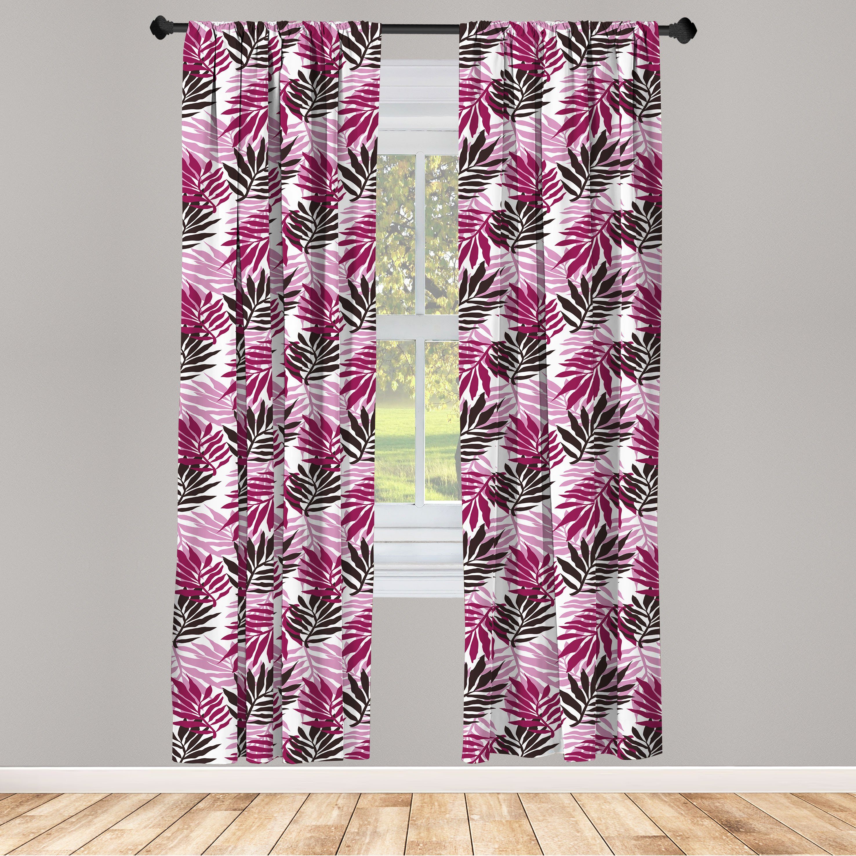 Gardine Vorhang für Wohnzimmer Schlafzimmer Dekor, Abakuhaus, Microfaser, Exotisch Tropischer üppiger Wald